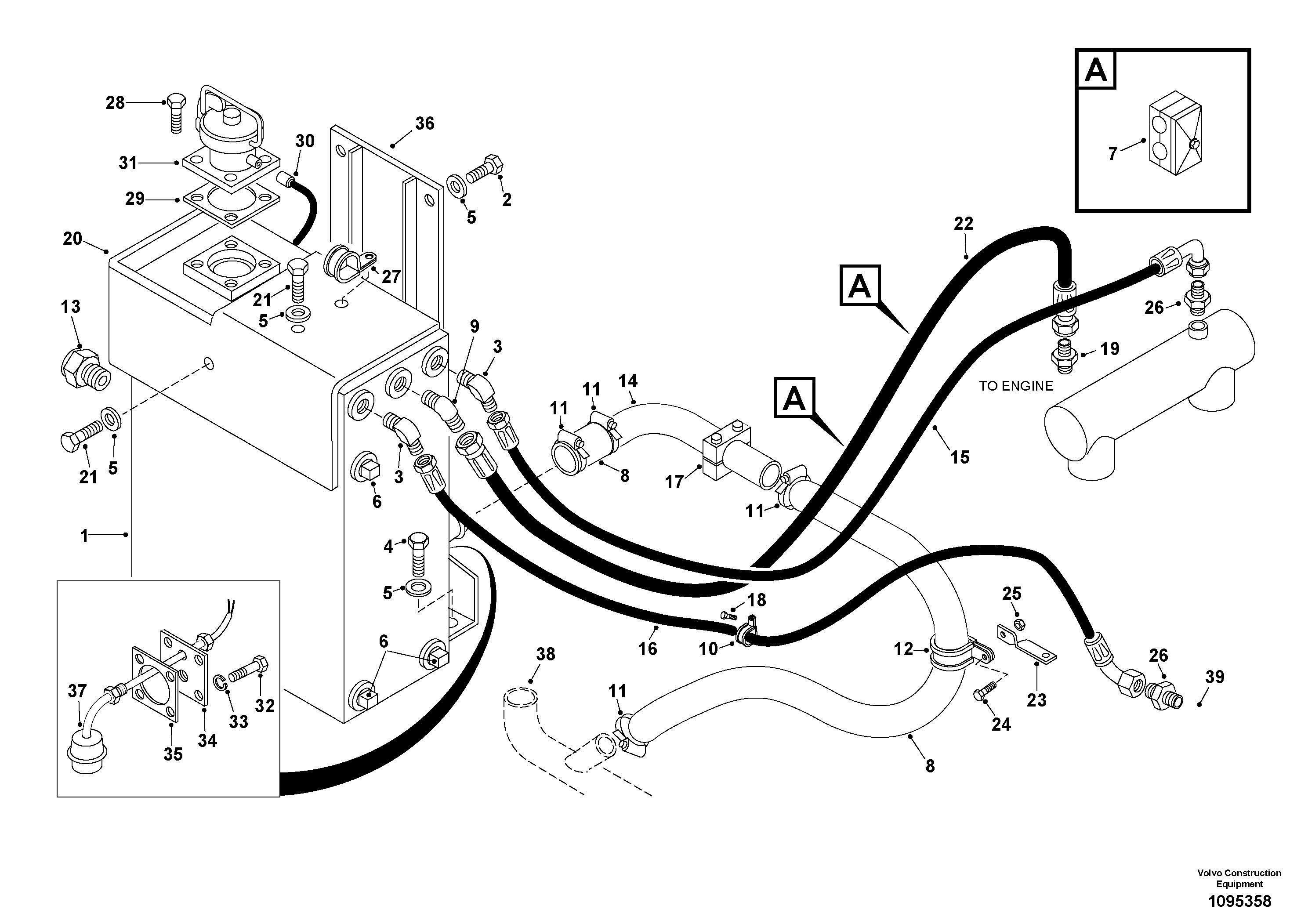 Fuel pipes, TEL9012209 VOLVO