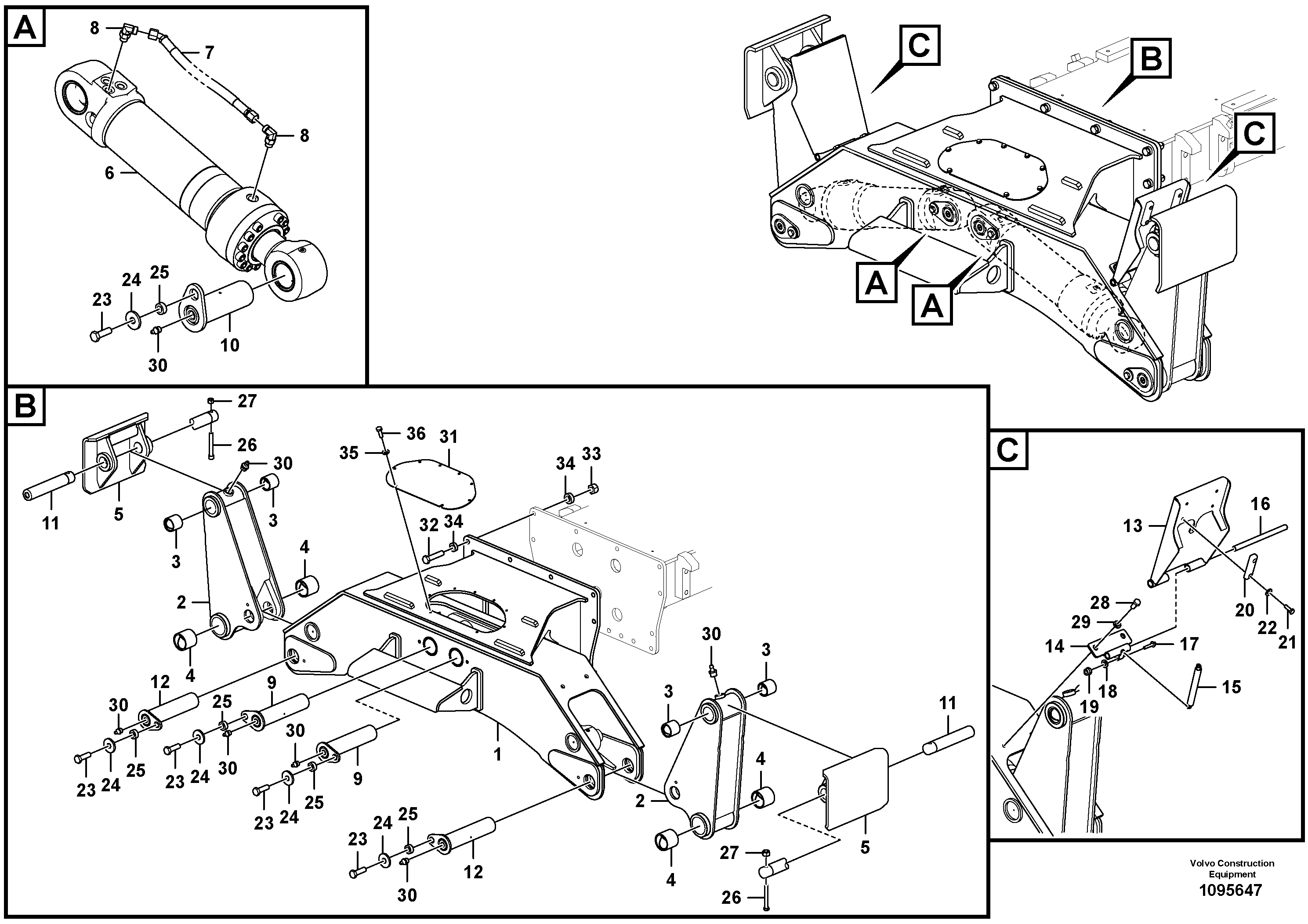 Bulkhead grommet VOE14716420 VOLVO