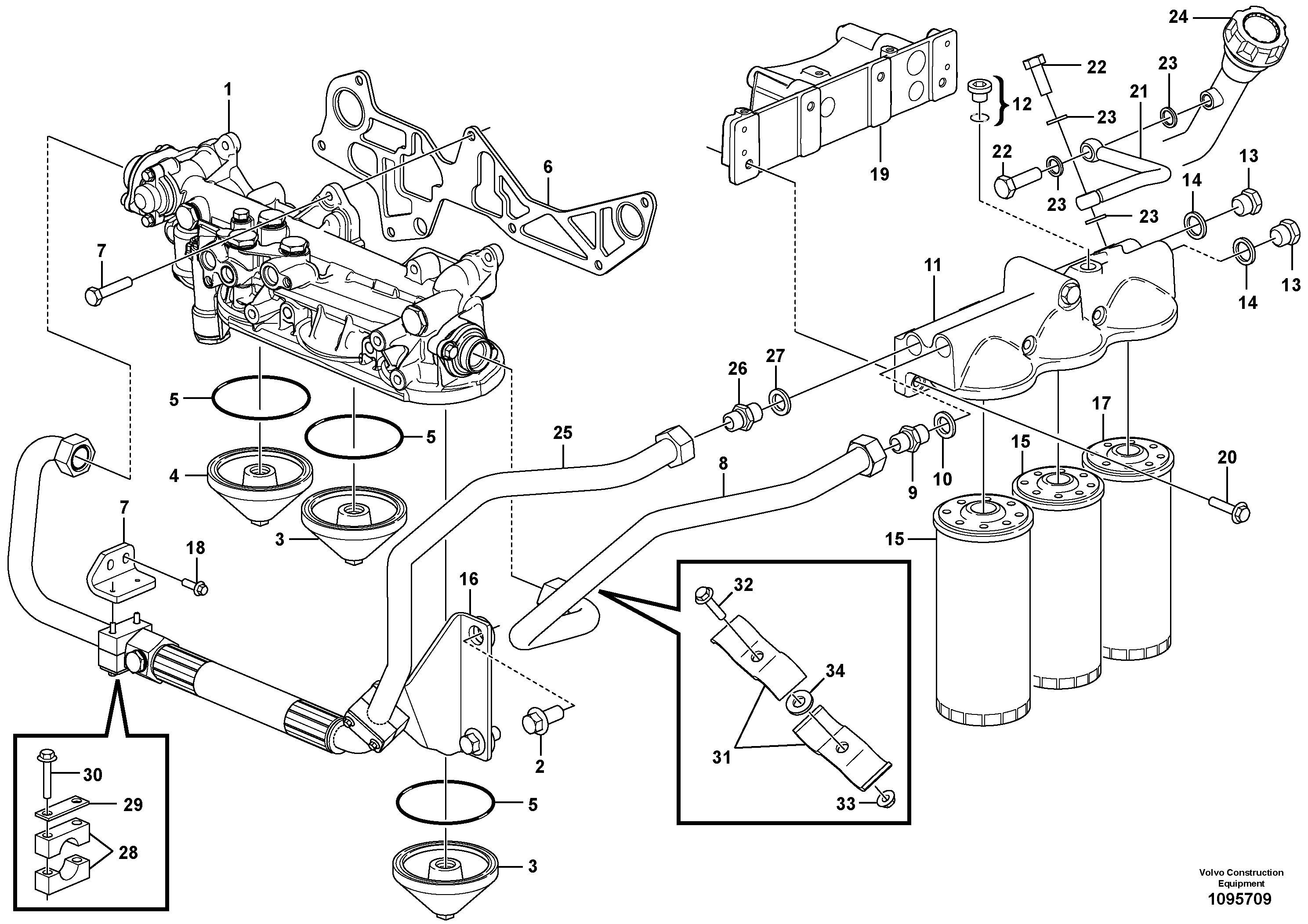 Flange screw VOE994403 VOLVO