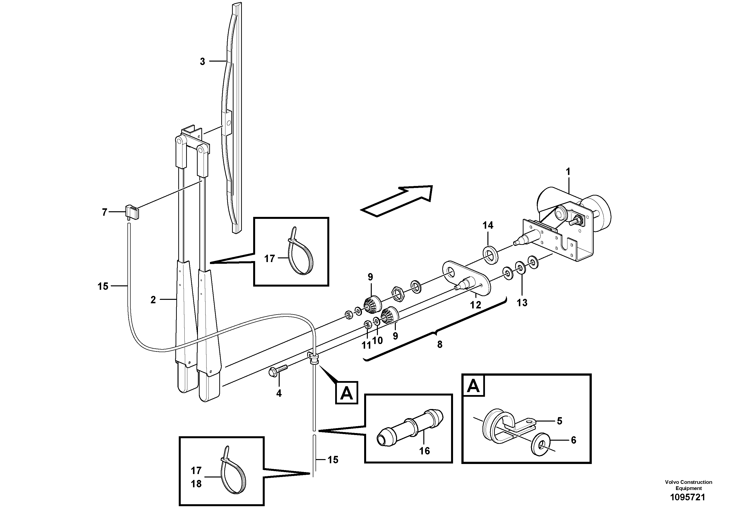 Front Idler, Complete VOE15095539 VOLVO