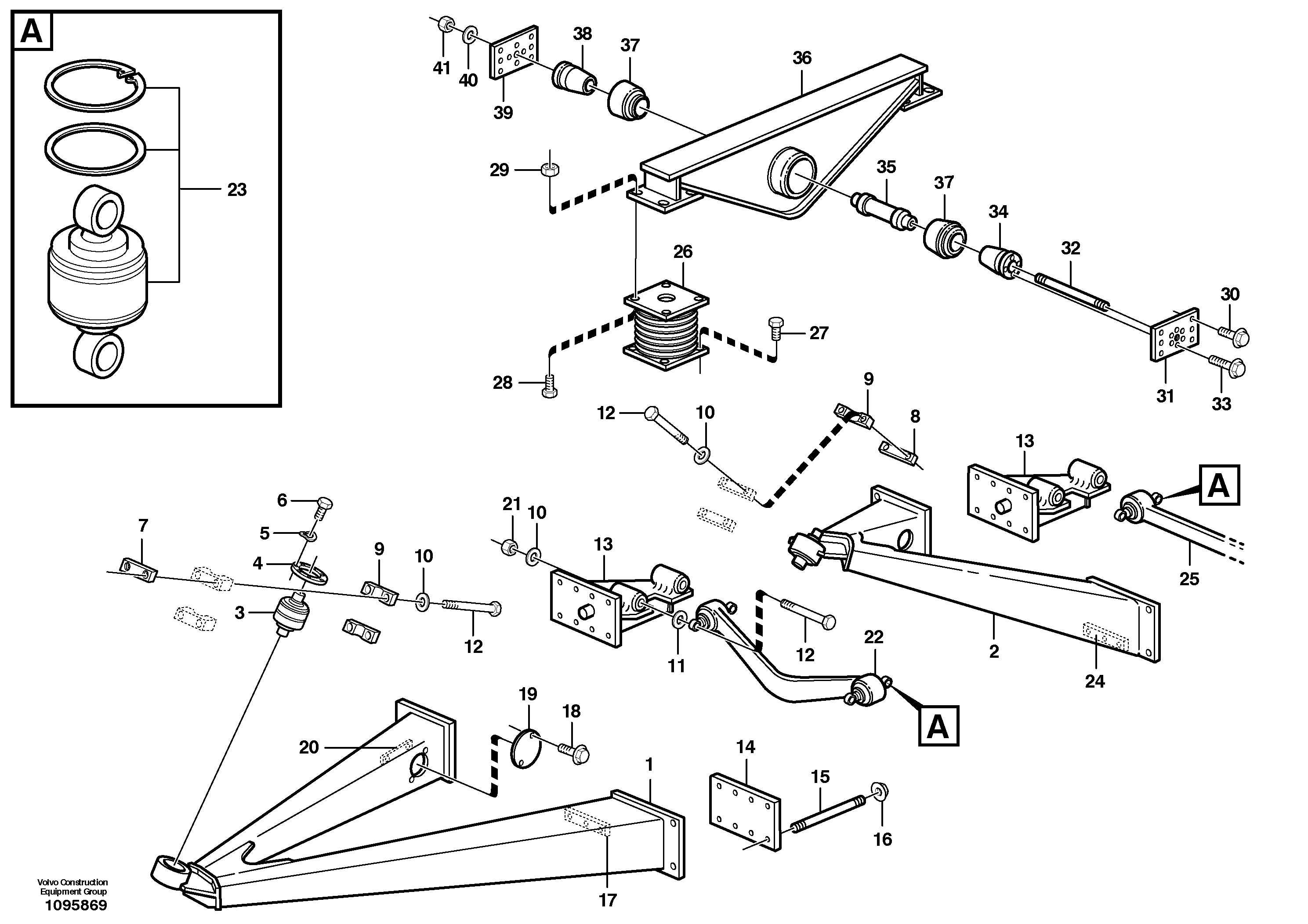 Bogie cross member VOE11112928 VOLVO