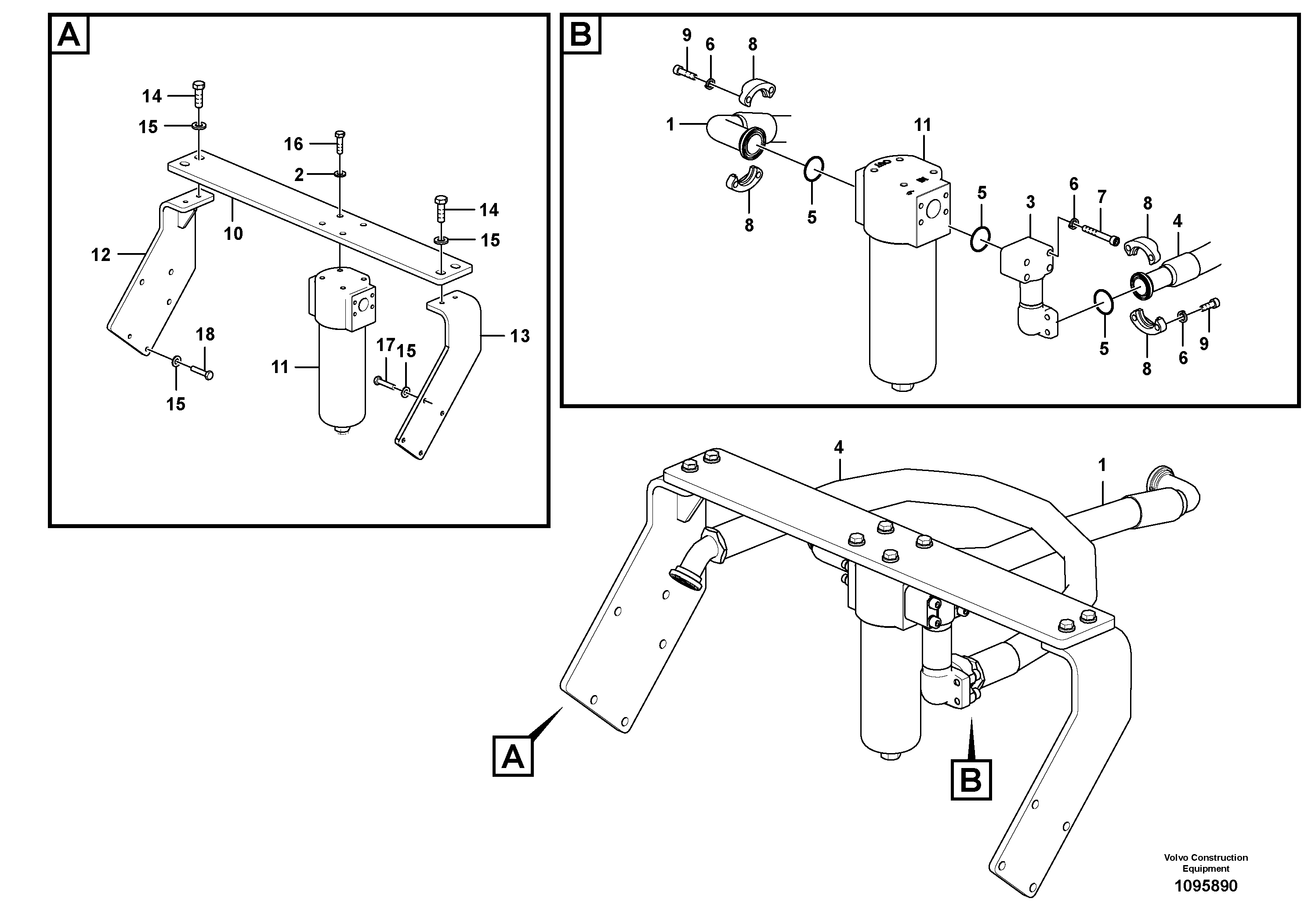 Seat frame VOE14728000 VOLVO
