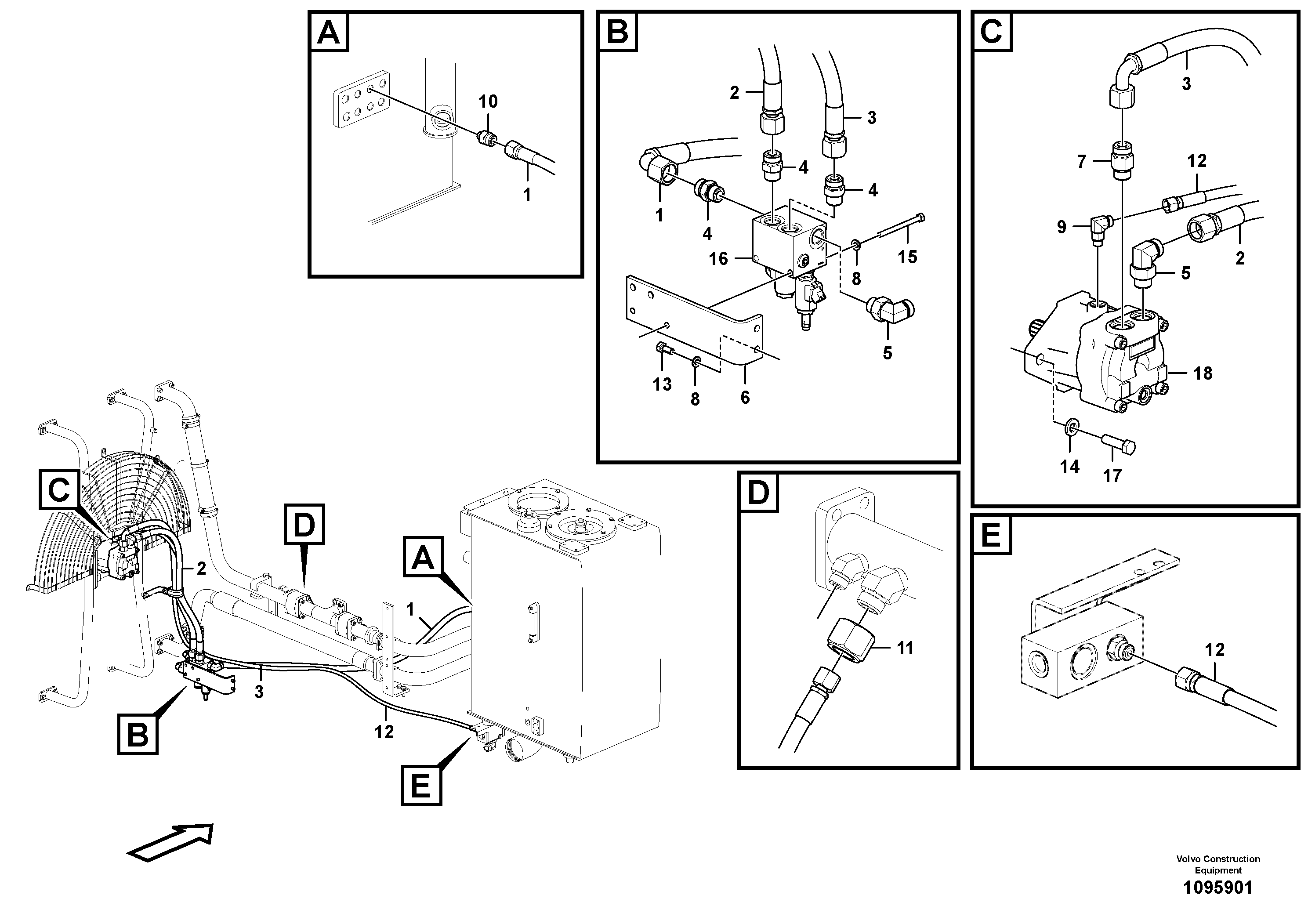 Mounting rail VOE997444 VOLVO