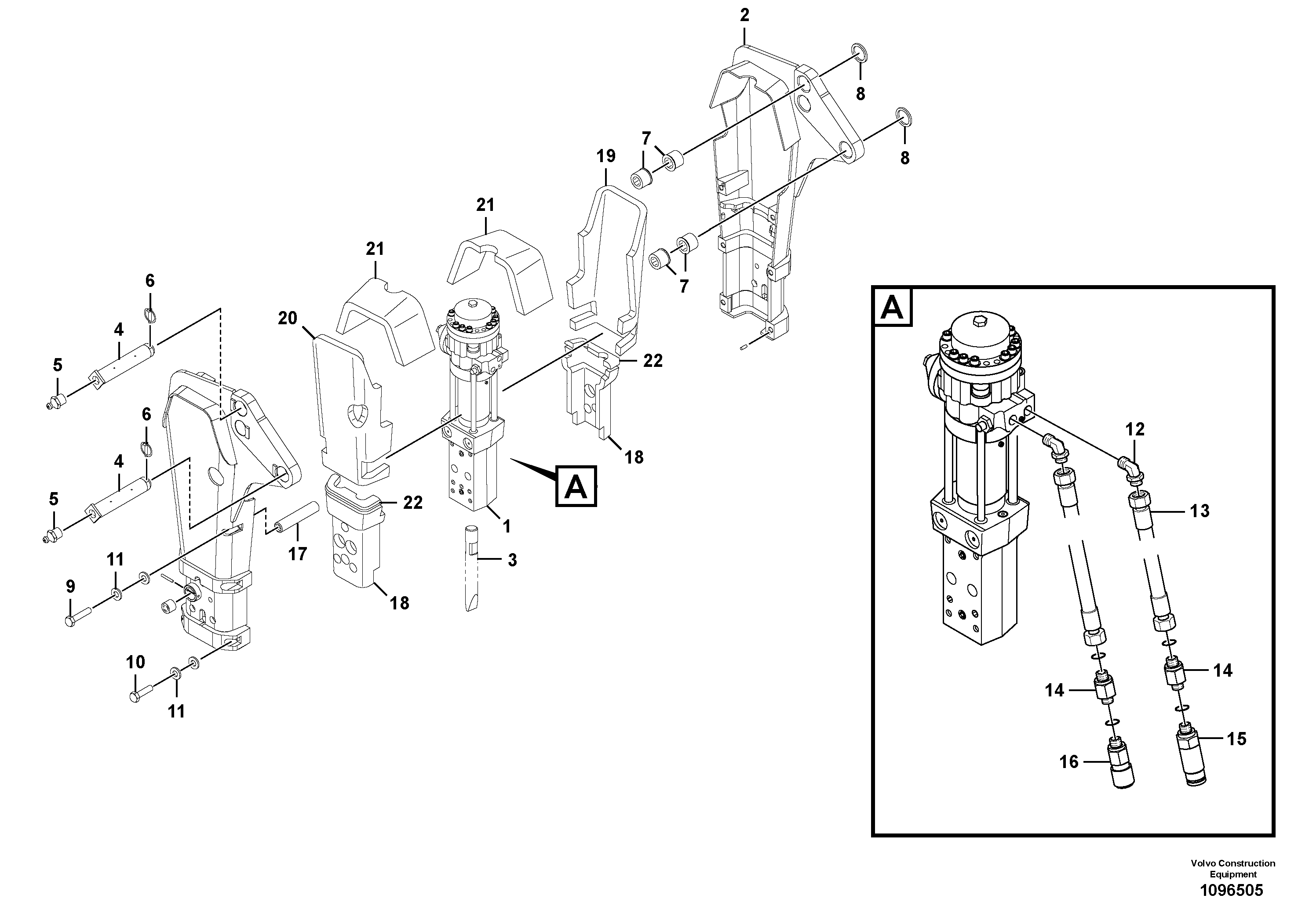Mounting rail VOE15083006 VOLVO