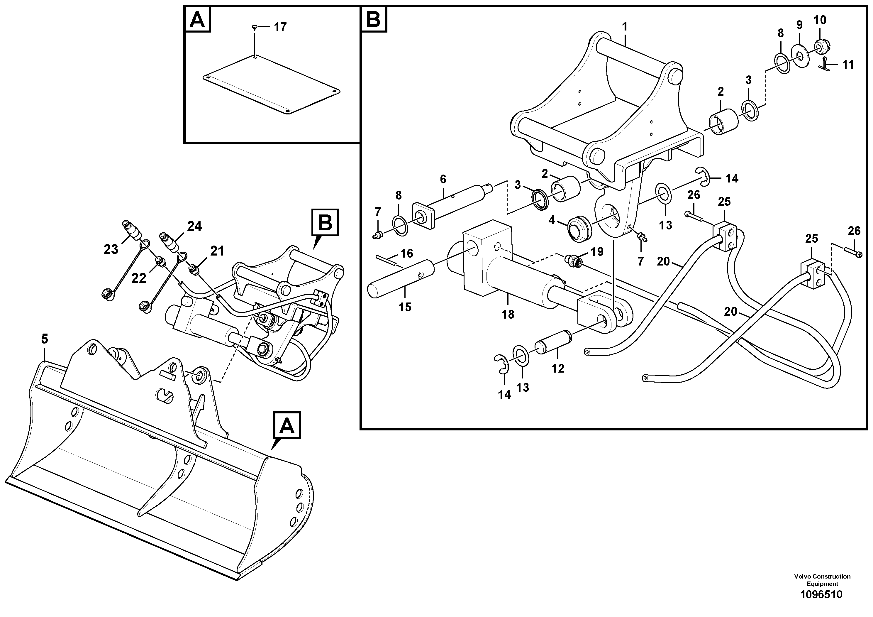 Bucket Support VOE15696580 VOLVO