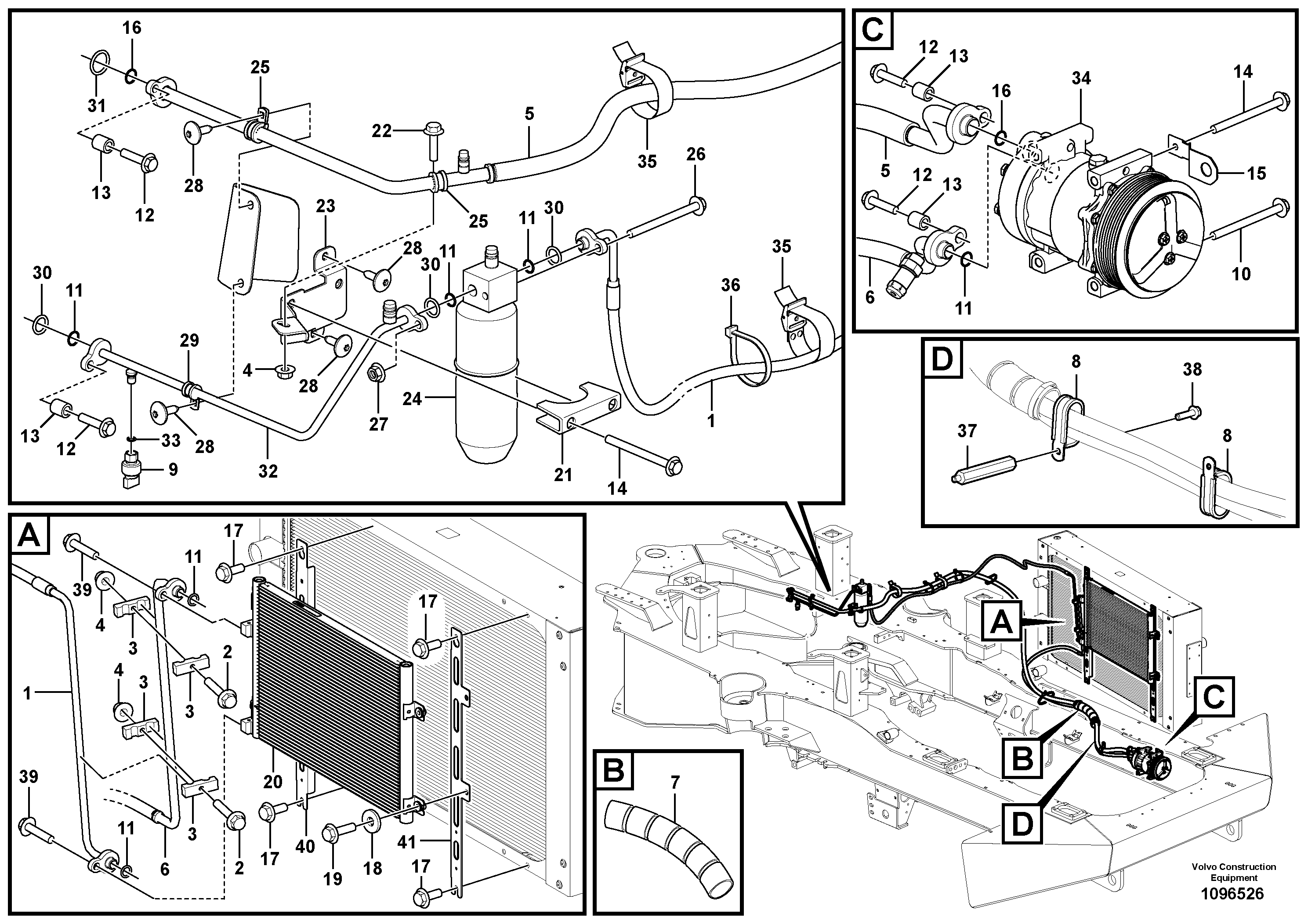 Seat frame VOE16677115 VOLVO