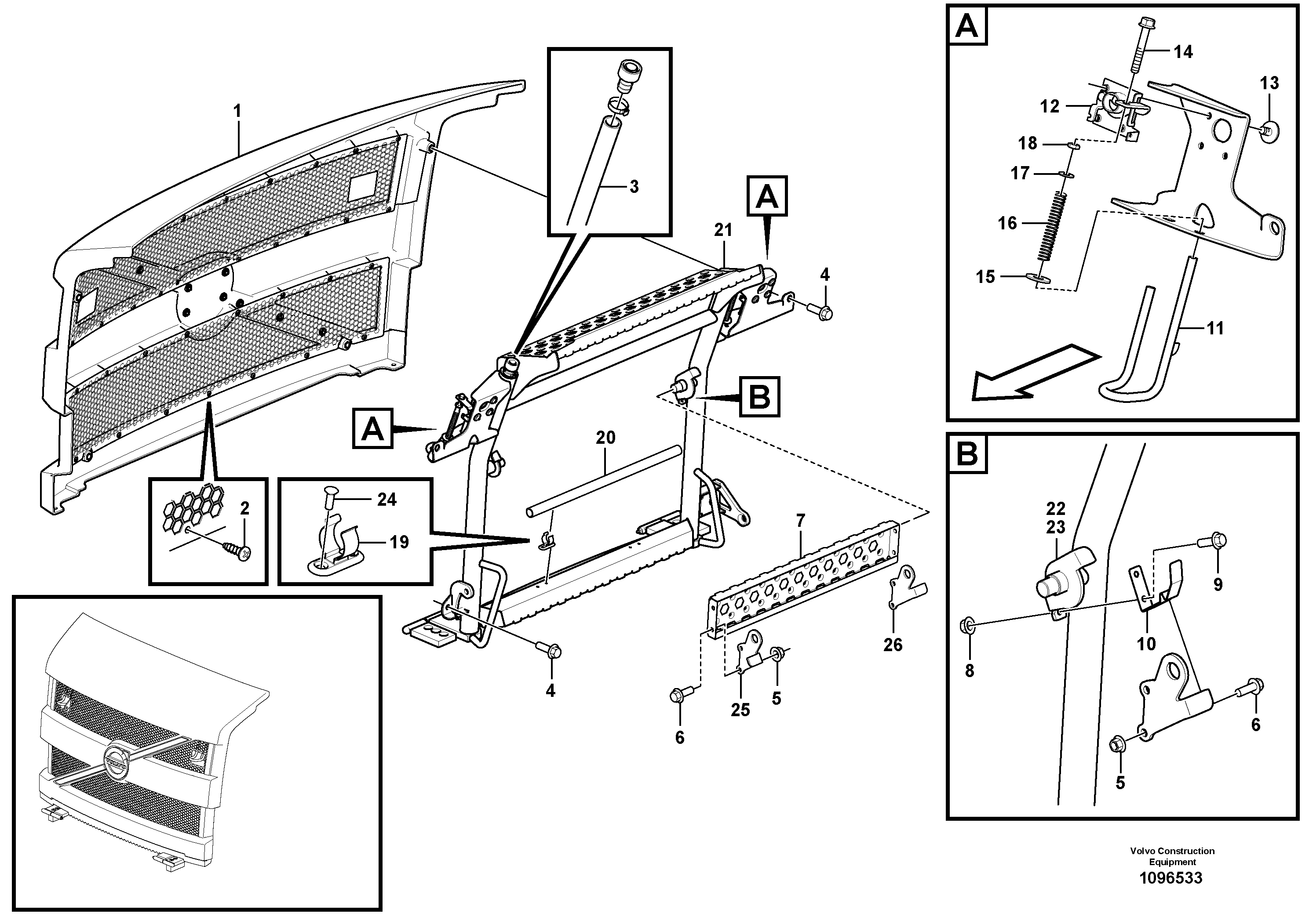 Seat frame VOE16855858 VOLVO