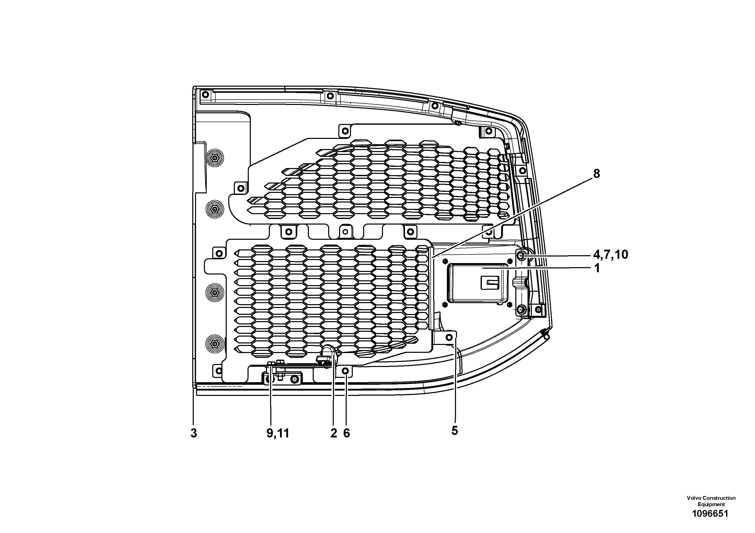 Bottom roller RM/VOE14882427 VOLVO