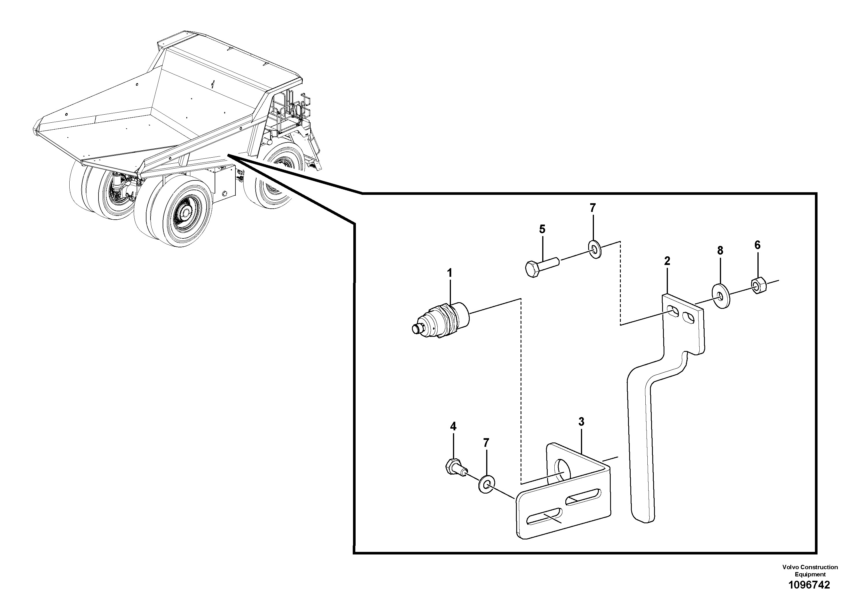 Lubr. lines on boom TEL15417847 VOLVO