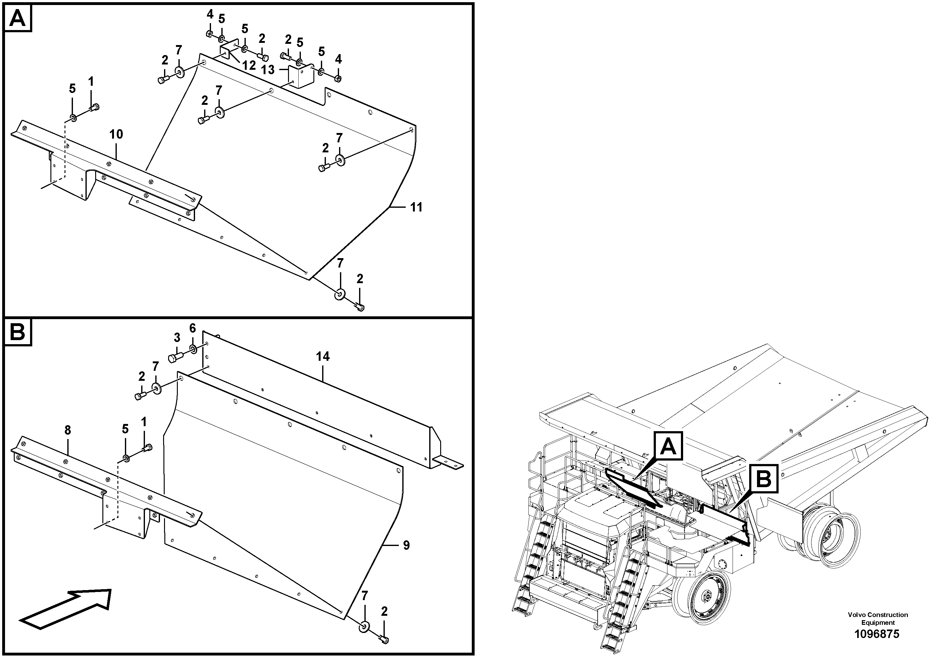 For upper engine part TEL6441640 VOLVO