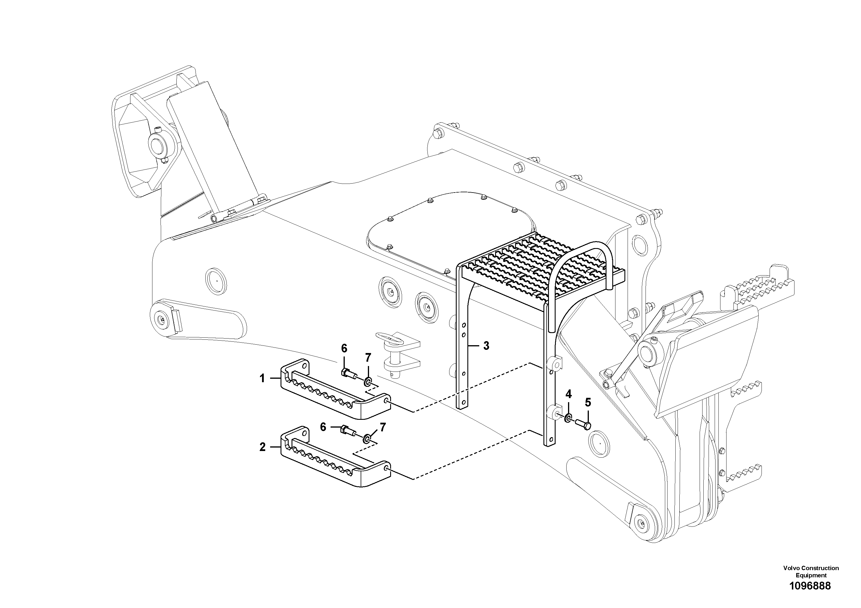 Pedal bracket R.h. VOE14726670 VOLVO