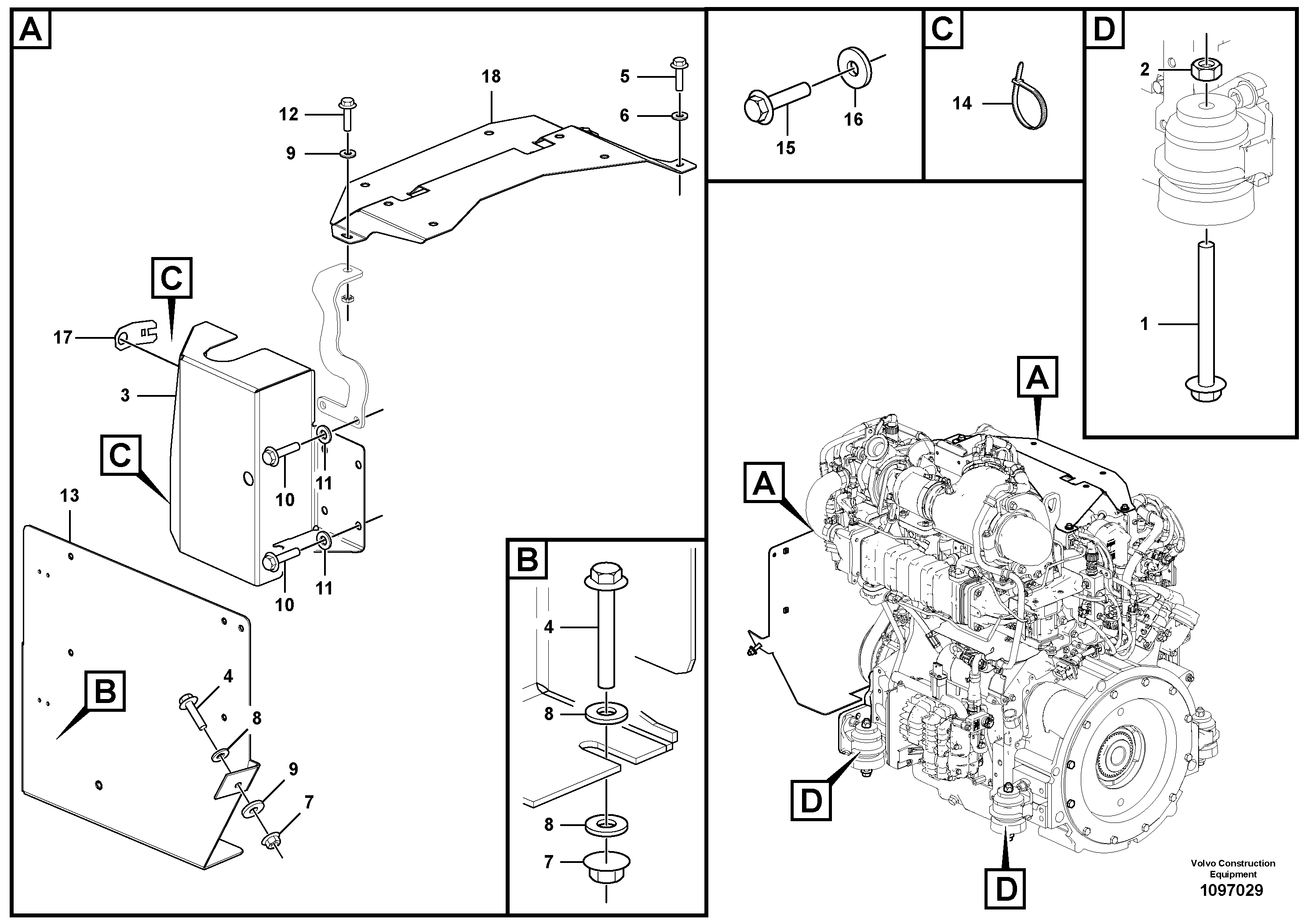 Seat frame VOE15228916 VOLVO