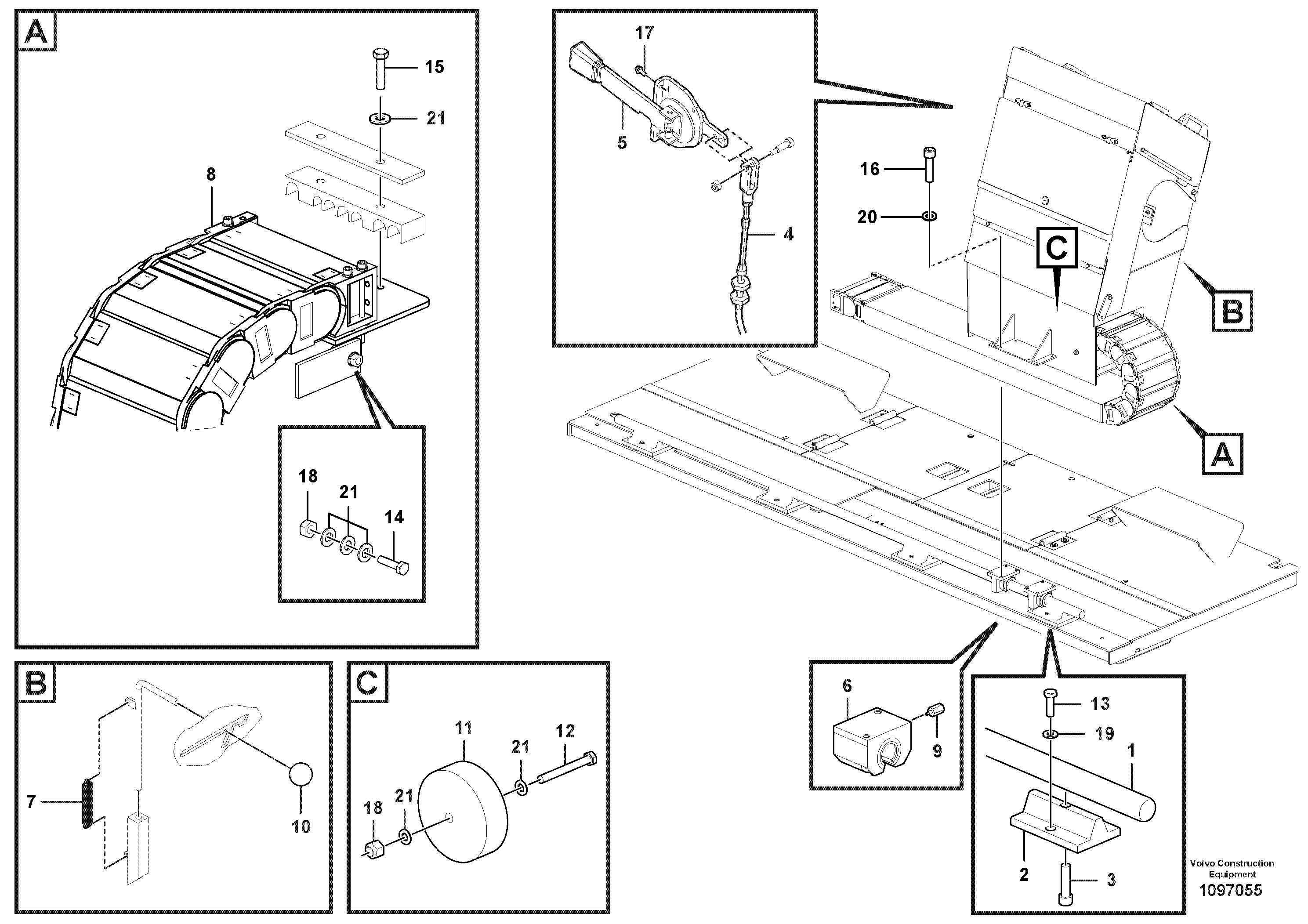 Tooth adapter Rh VOE12840674 VOLVO