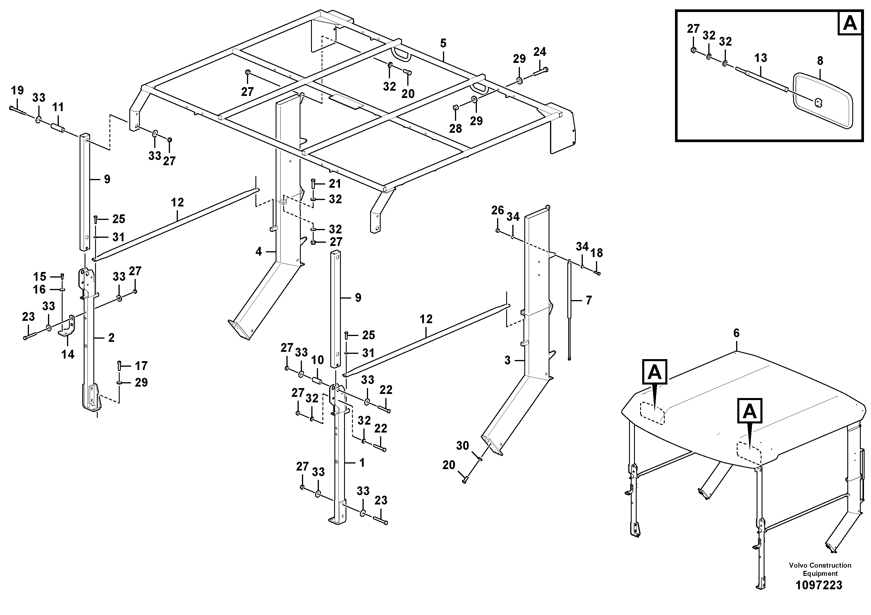 Bulkhead grommet VOE12829094 VOLVO