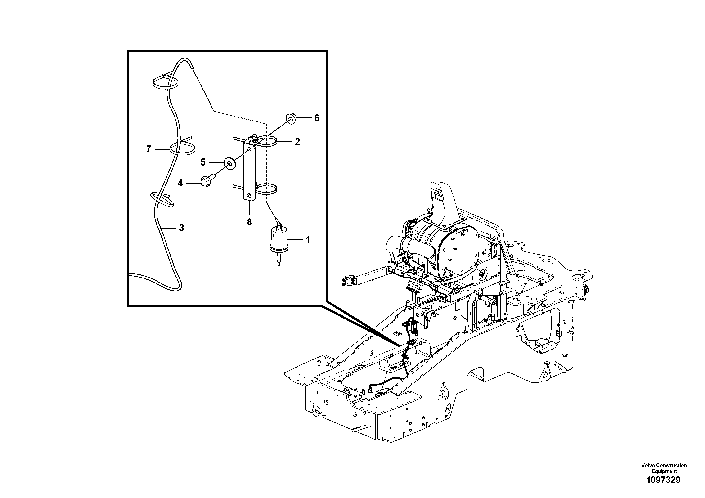Seat frame VOE16680650 VOLVO