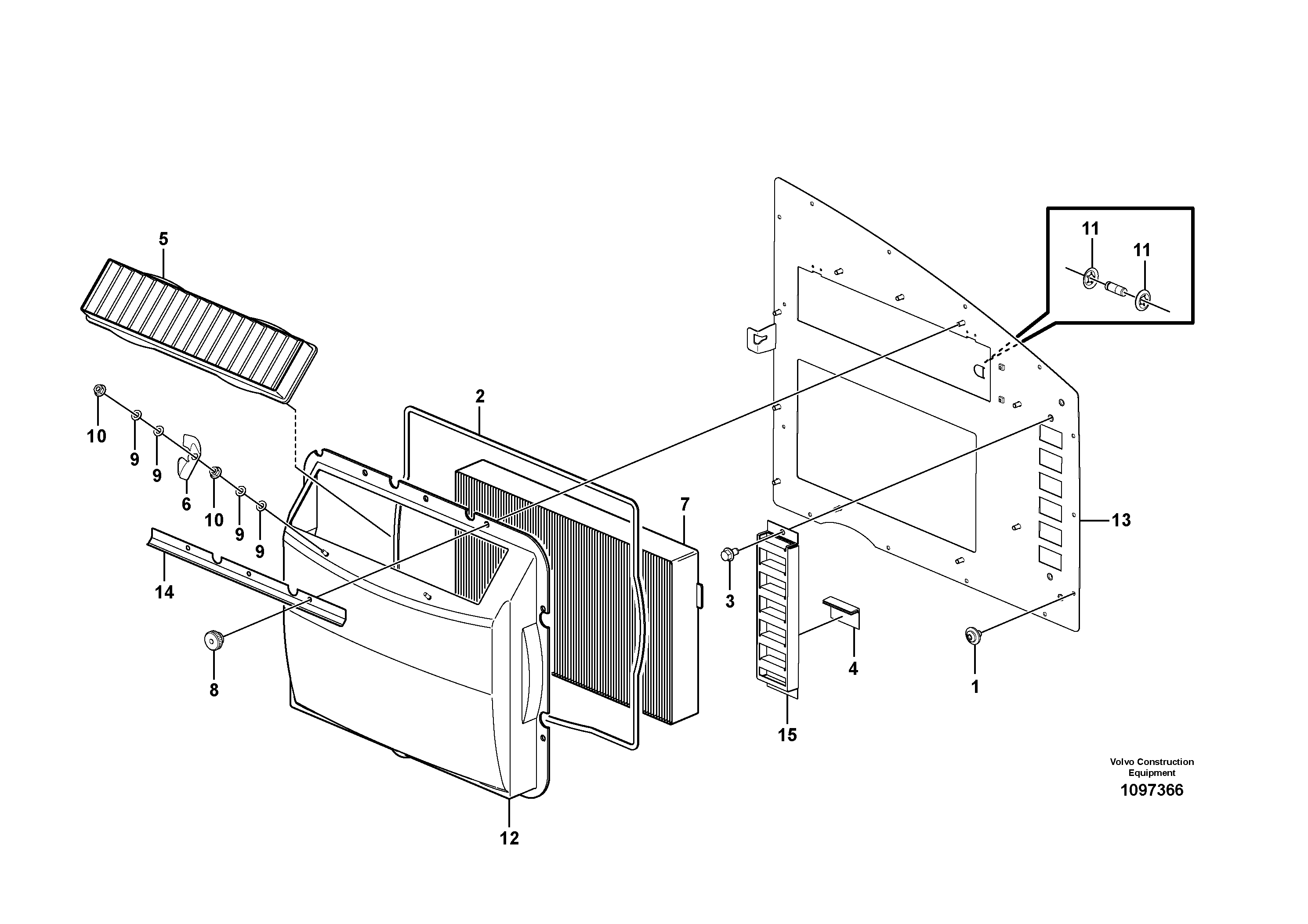 Oil Bath Filter VOE11309596 VOLVO