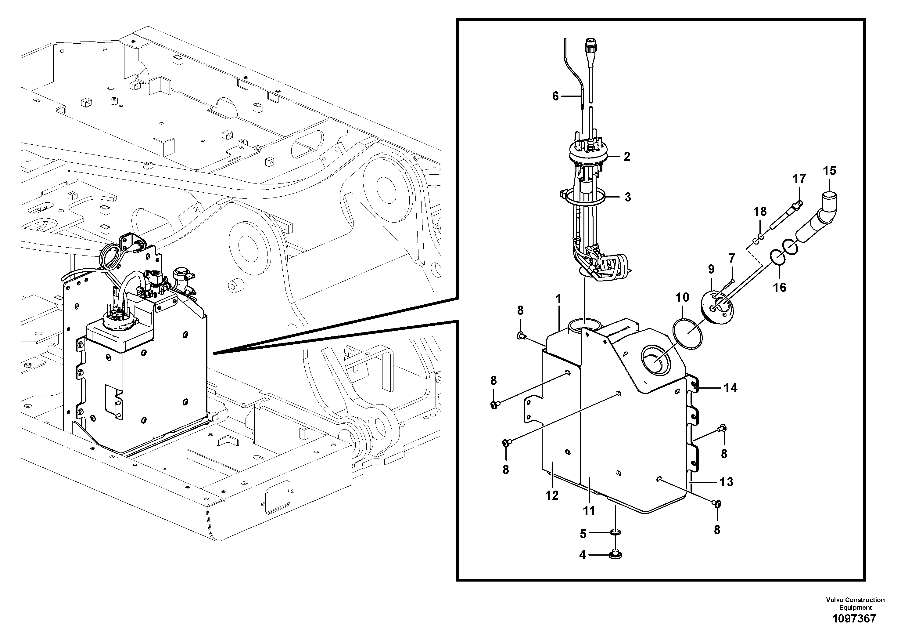 Seat frame VOE17425541 VOLVO