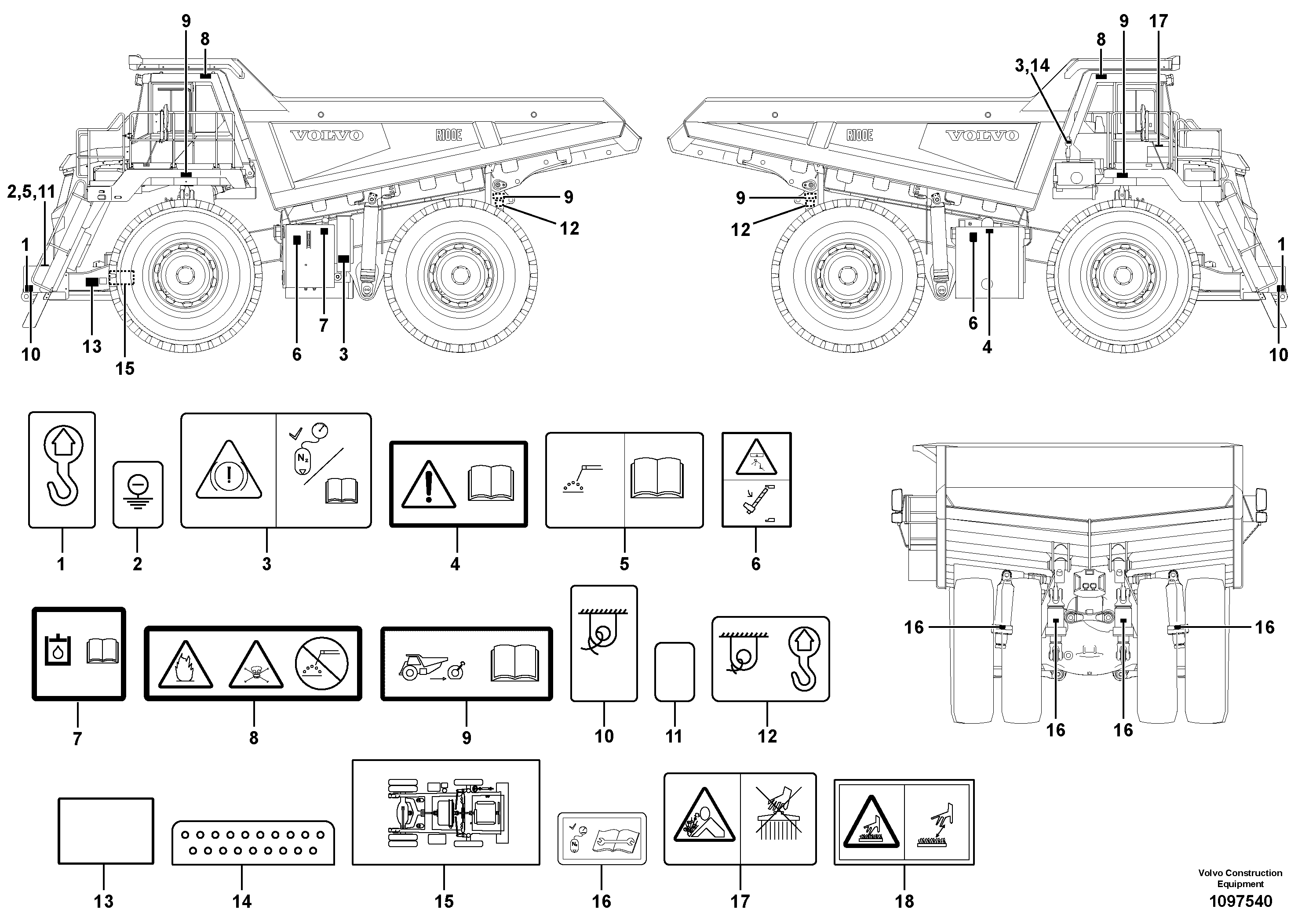 Decal, Service TEL15417339 VOLVO