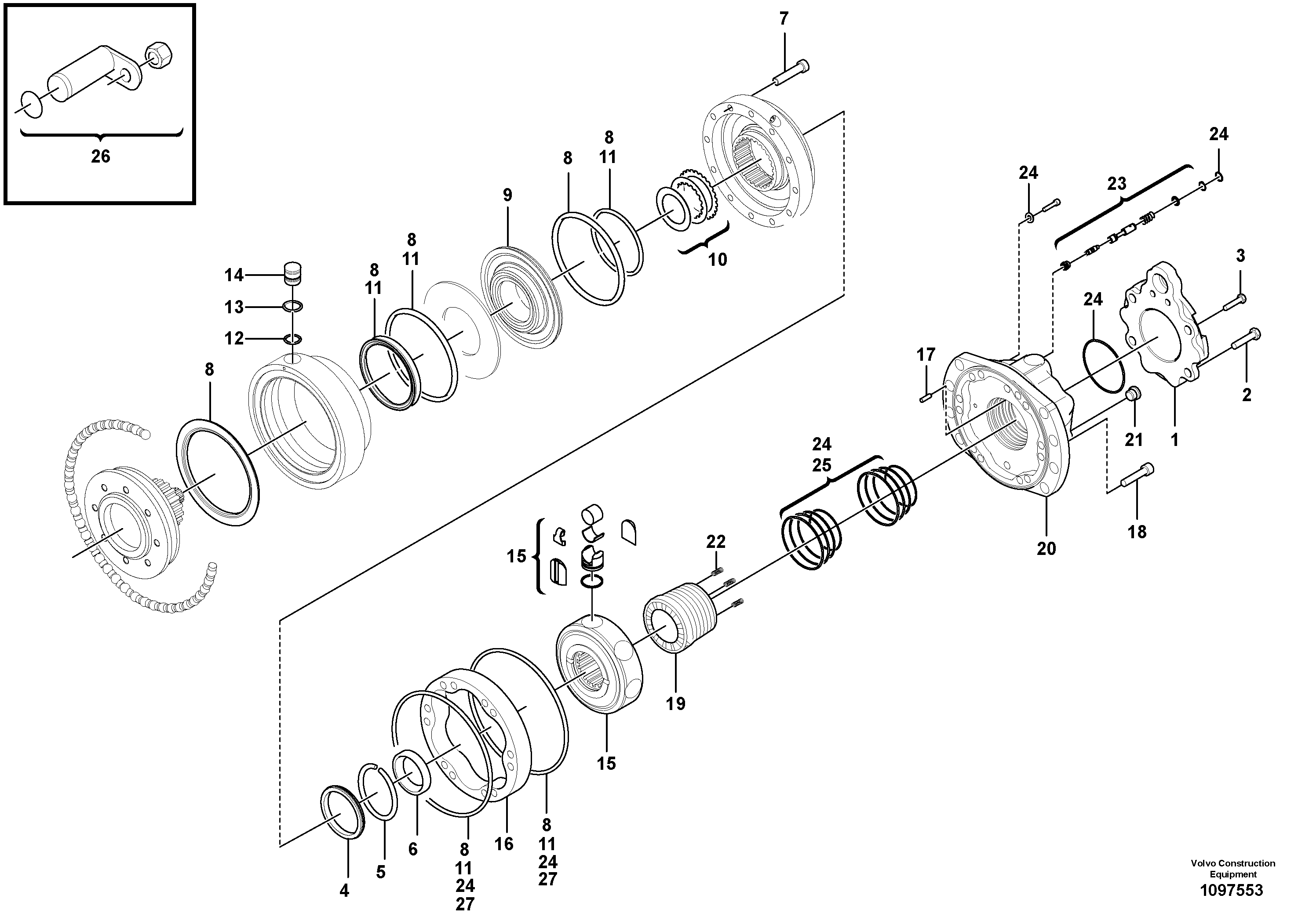 For upper engine part VOE17485666 VOLVO