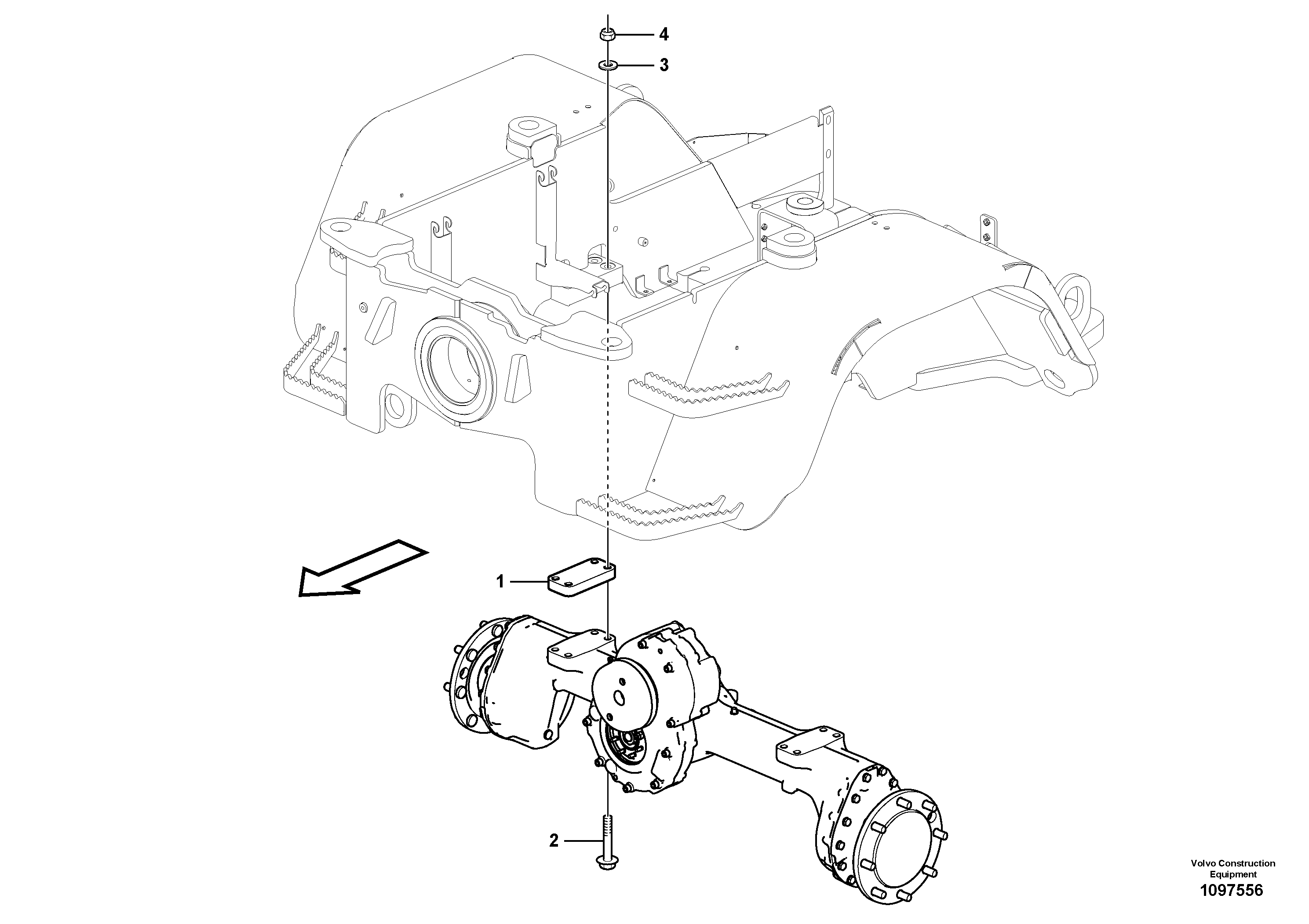 Mounting rail VOE15239990 VOLVO