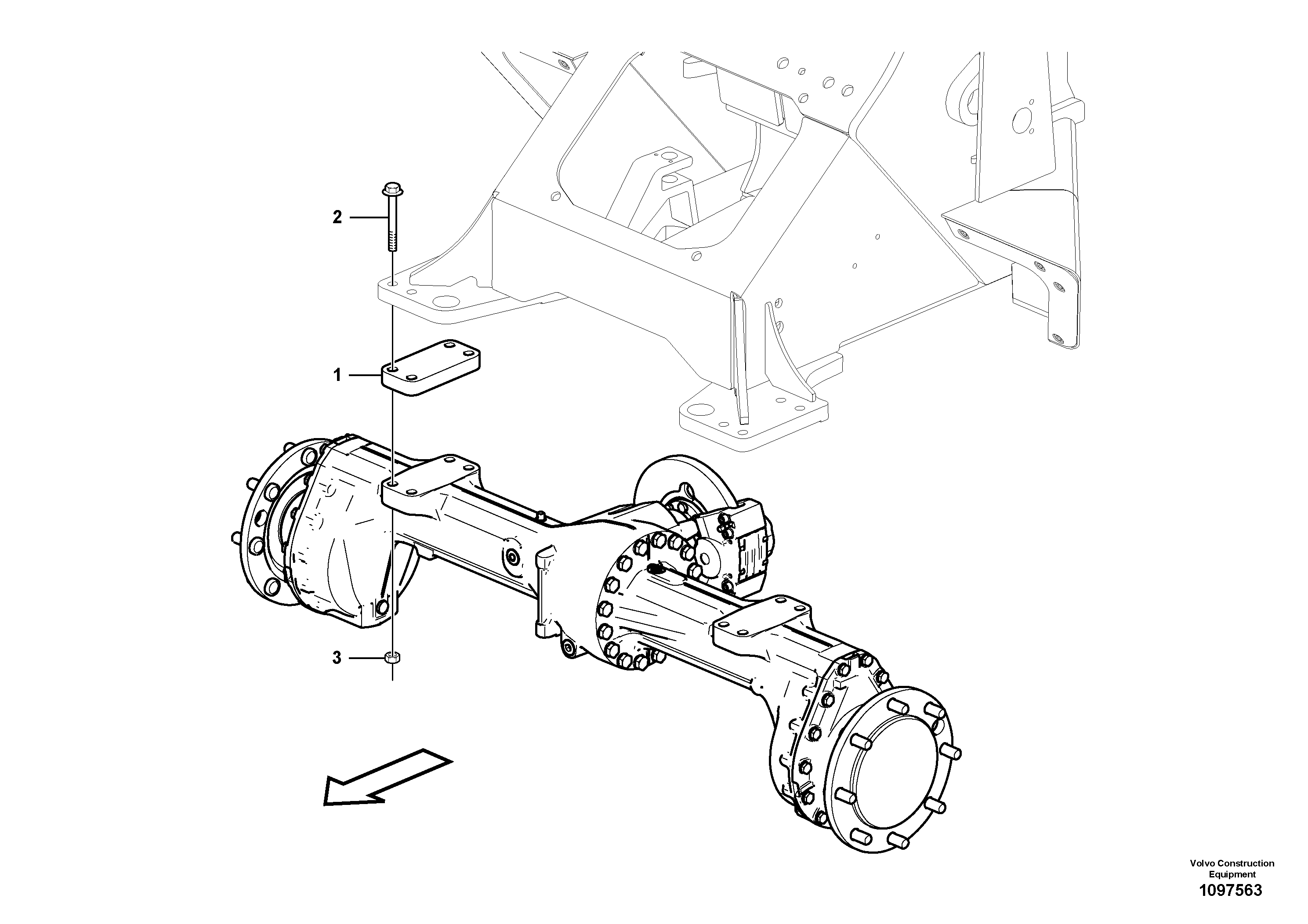 Mounting rail VOE968663 VOLVO