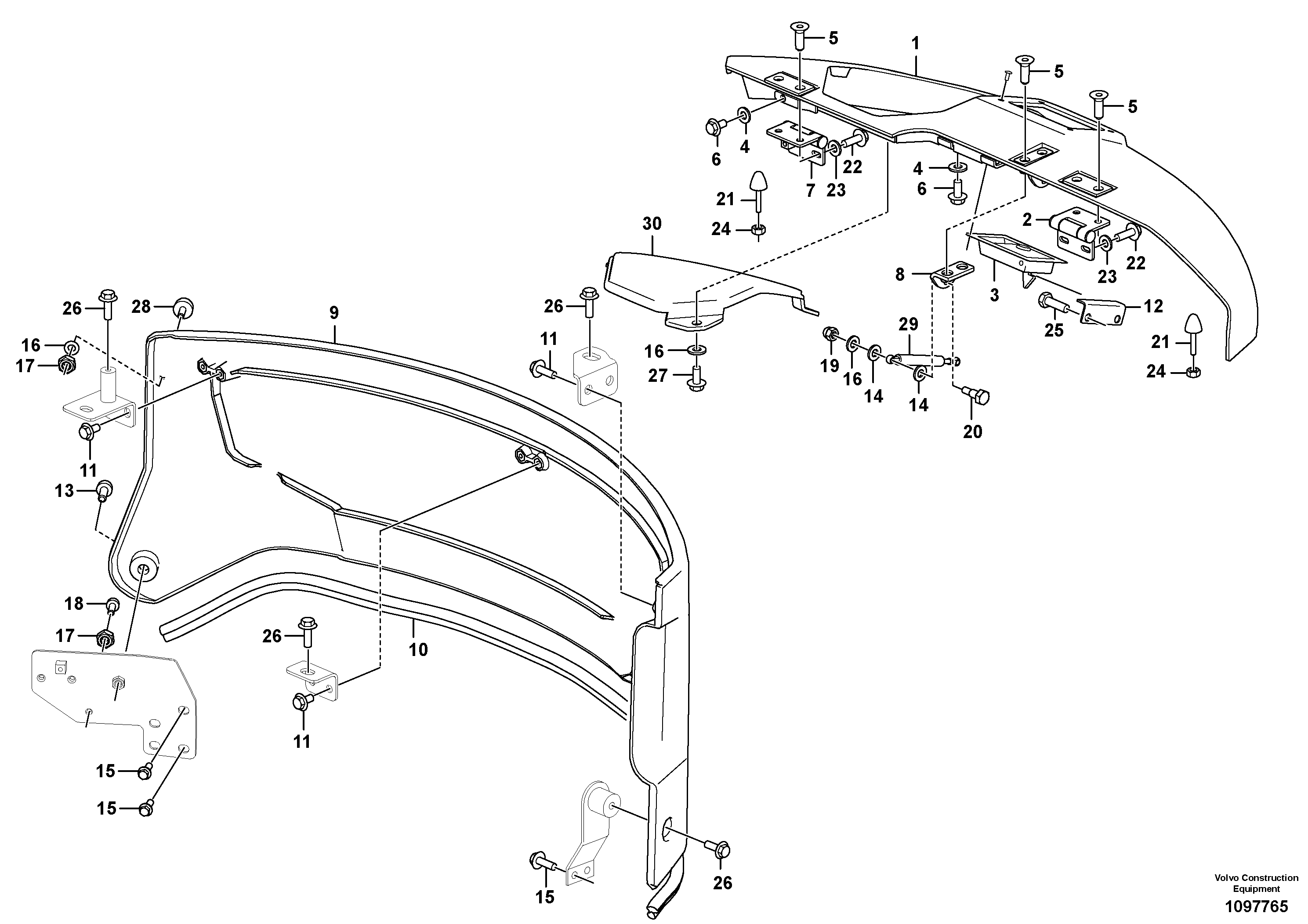 Hinge VOE14668052 VOLVO