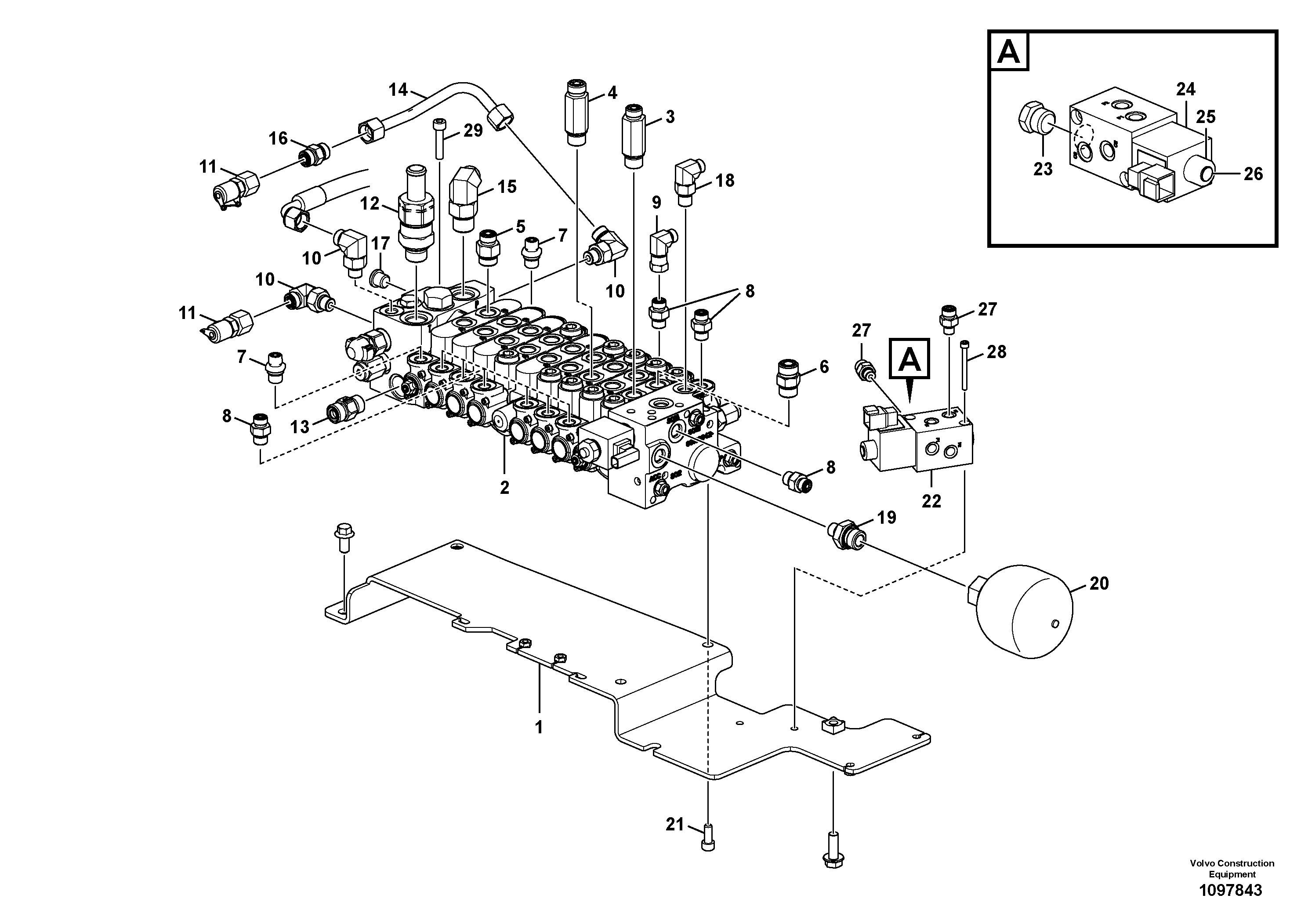Seat frame VOE15706283 VOLVO