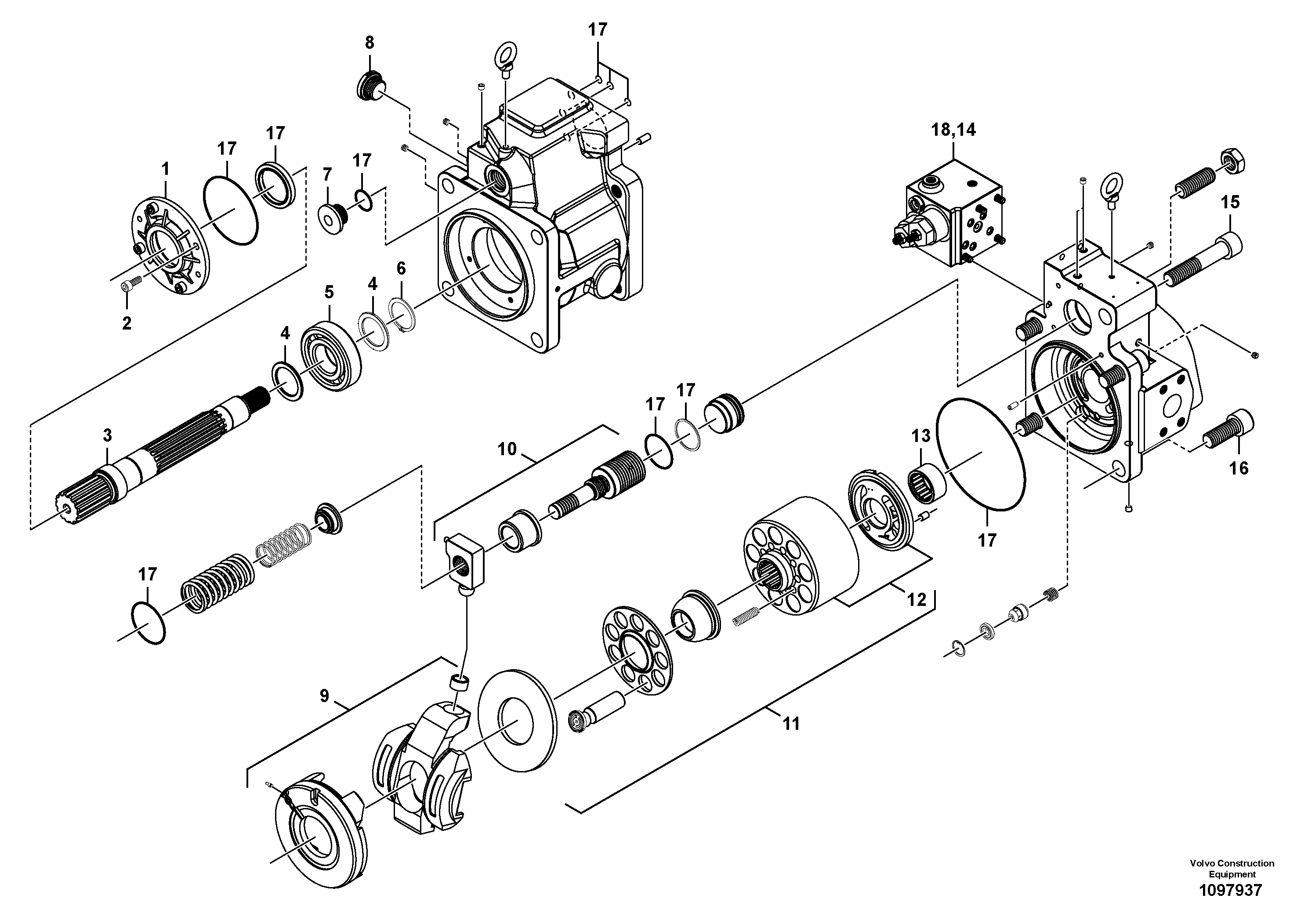 Mounting rail VOE17513640 VOLVO