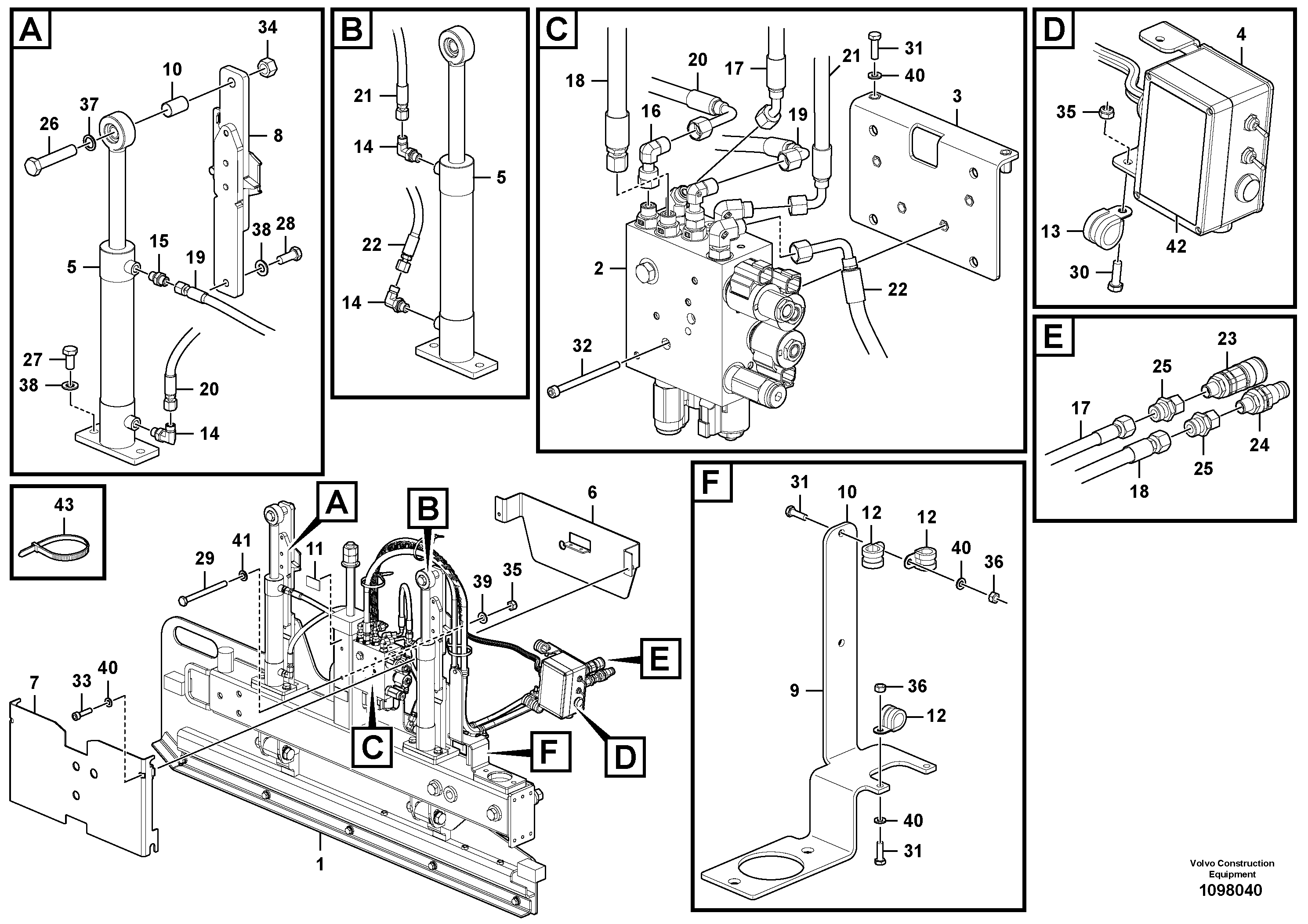 Seat frame VOE12835339 VOLVO