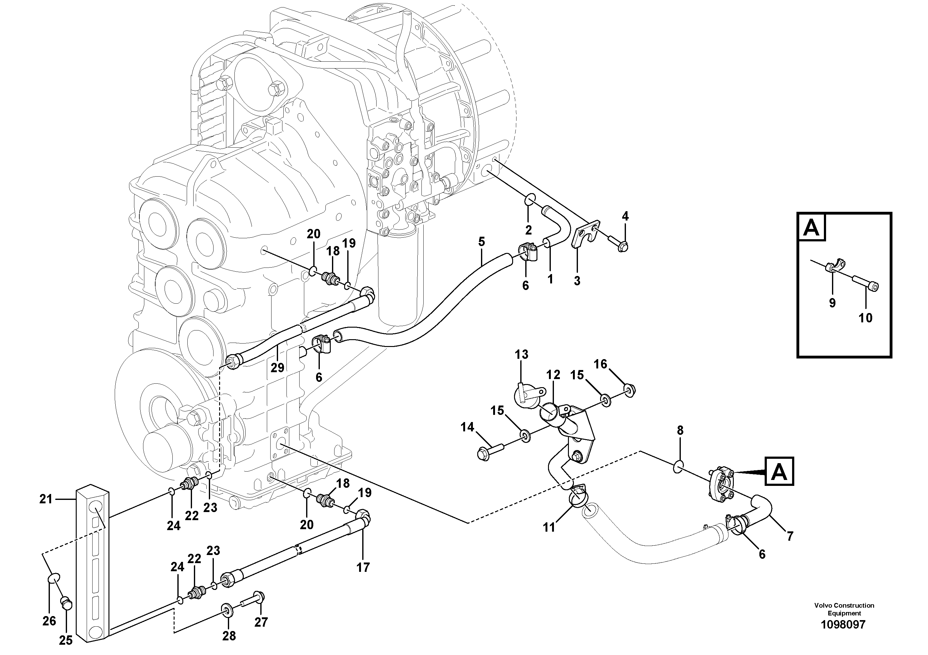 Timing gear casing VOE11173665 VOLVO