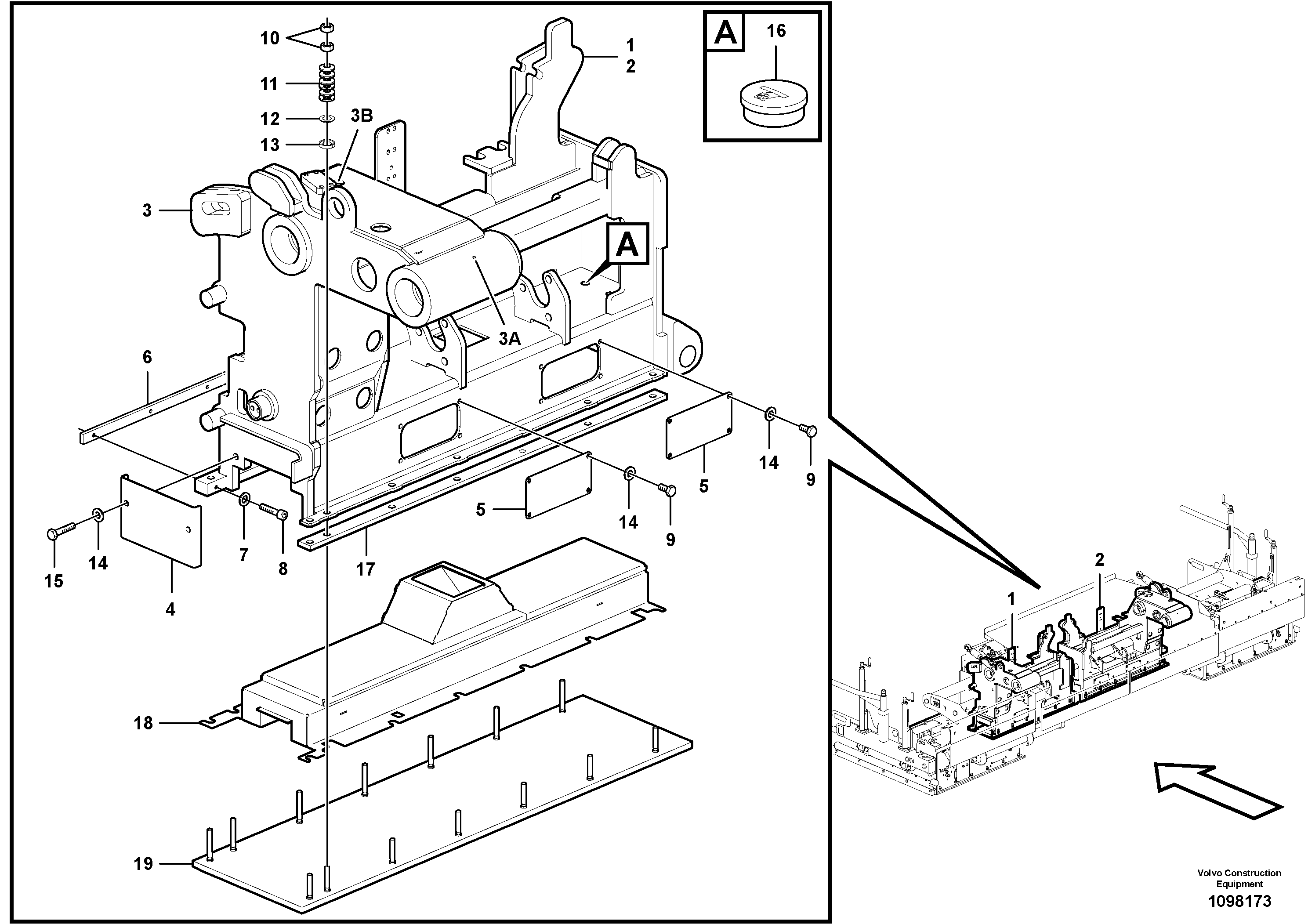 Support, 2000 l/2300 l RM80617020 VOLVO