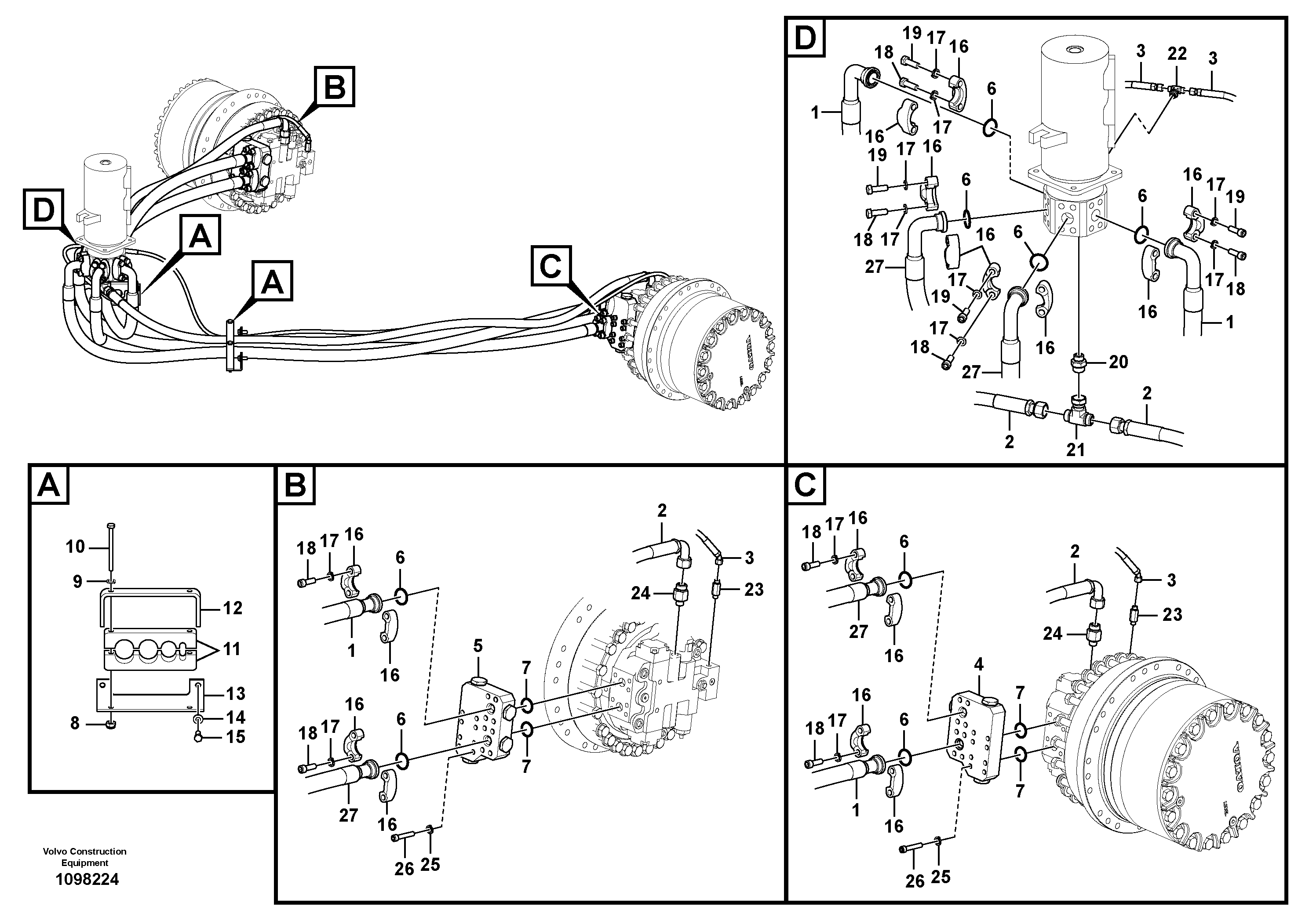 Hose assembly VOE14742875 VOLVO