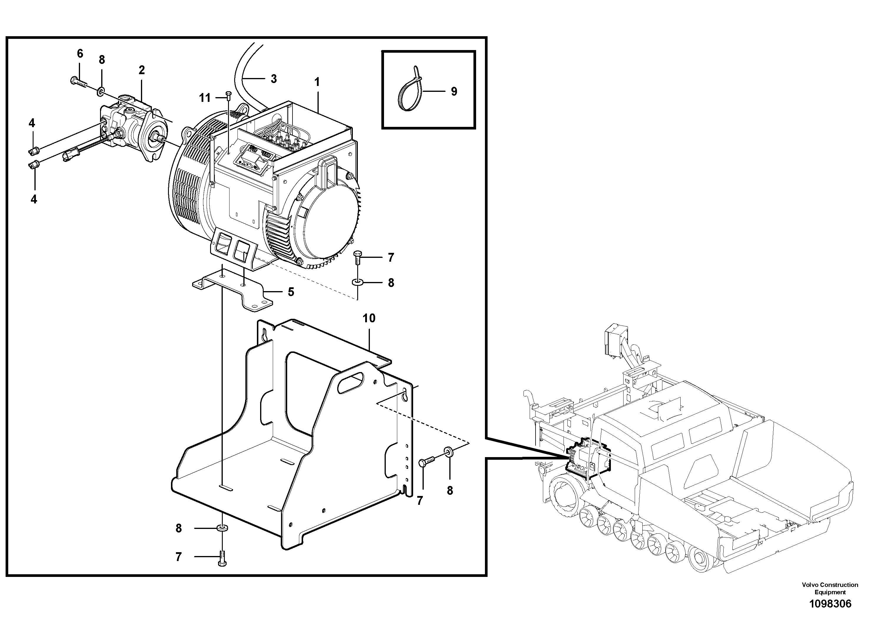 Mounting rail VOE12843376 VOLVO