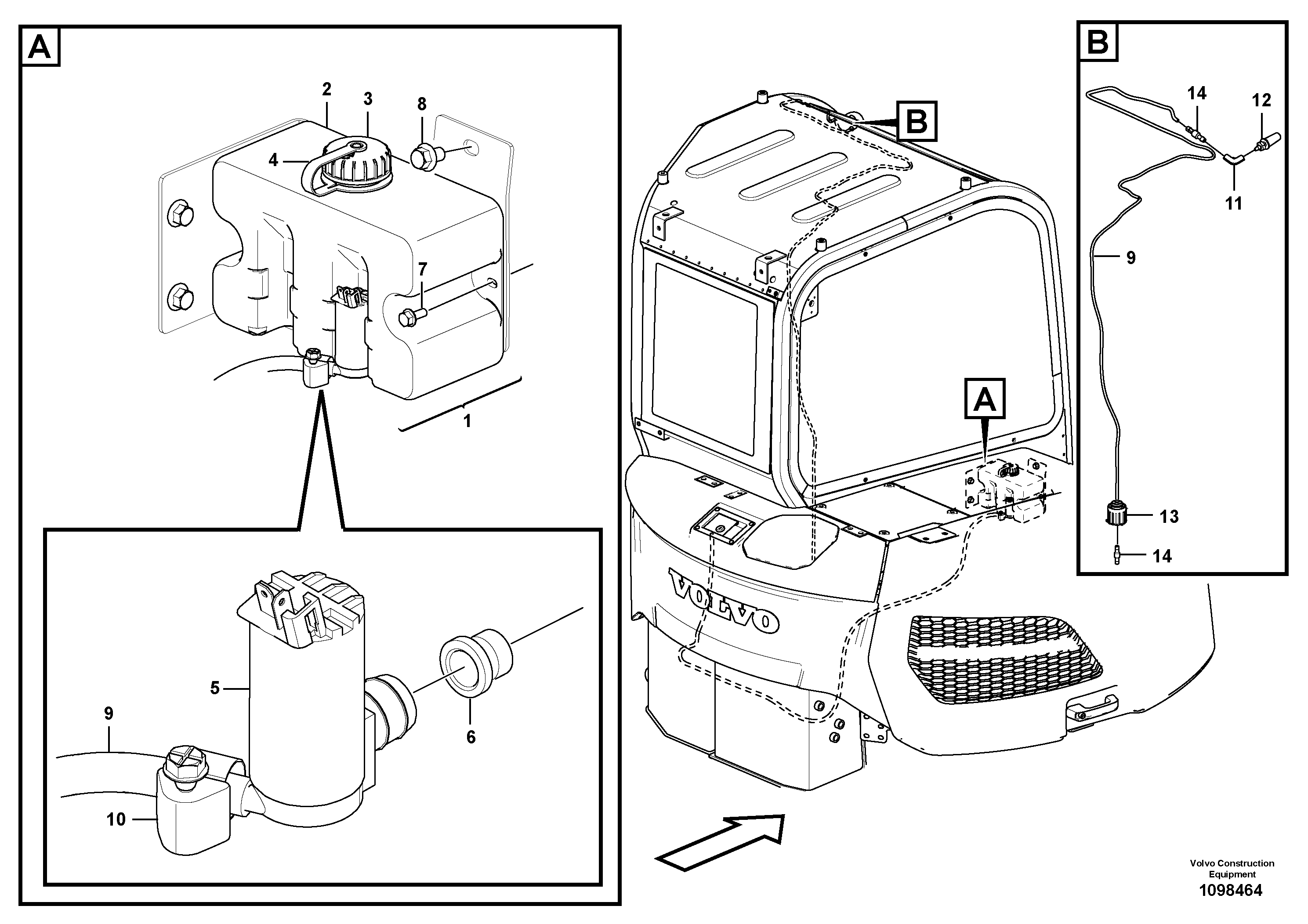 Fuel pipes, VOE14664909 VOLVO