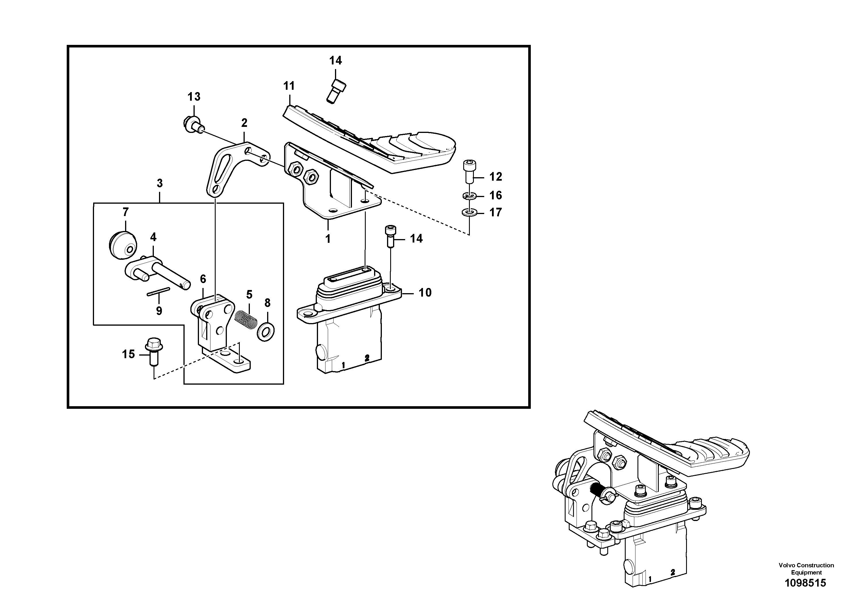 Seat frame VOE14687191 VOLVO