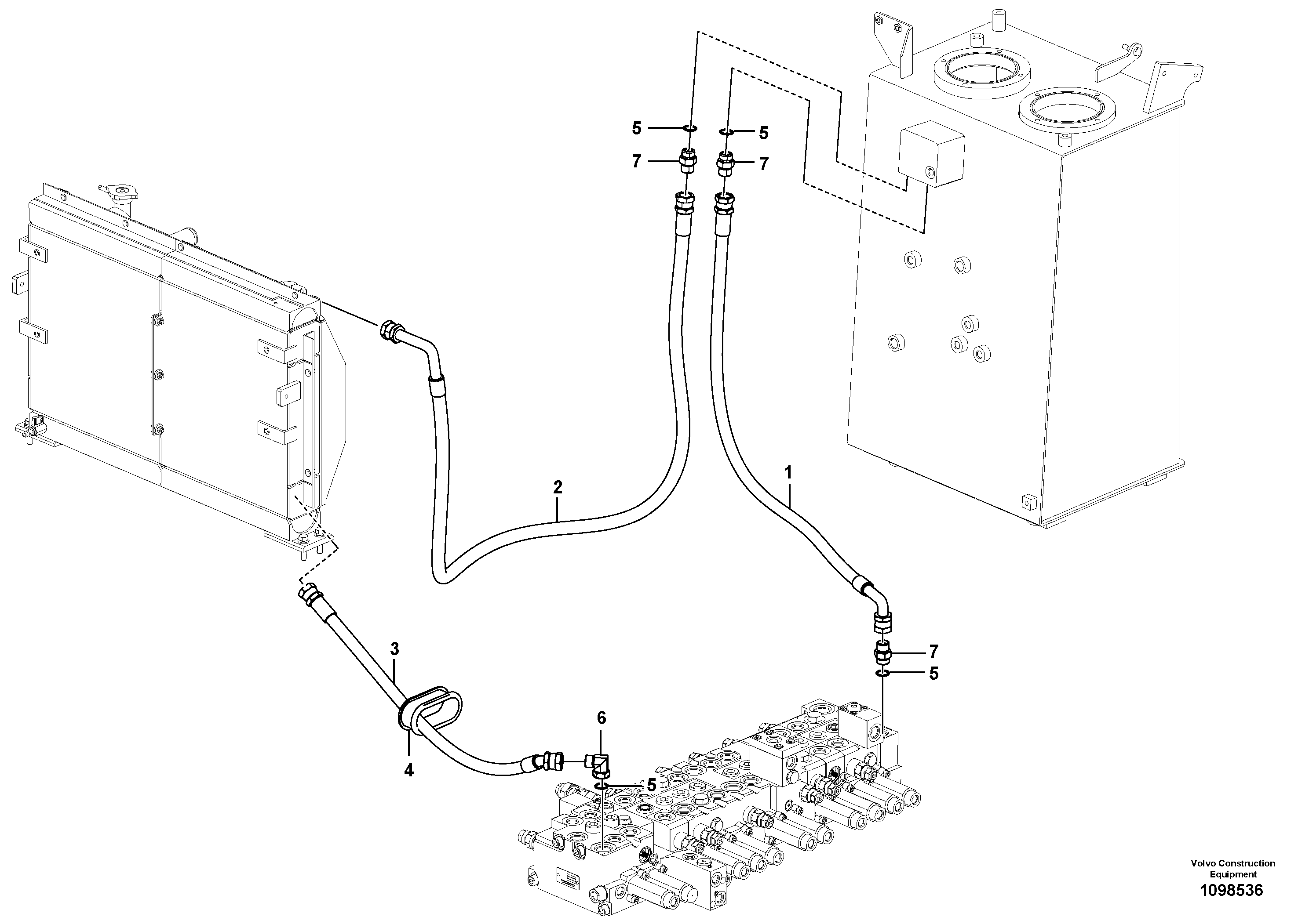 Fuel pipes, VOE14737889 VOLVO