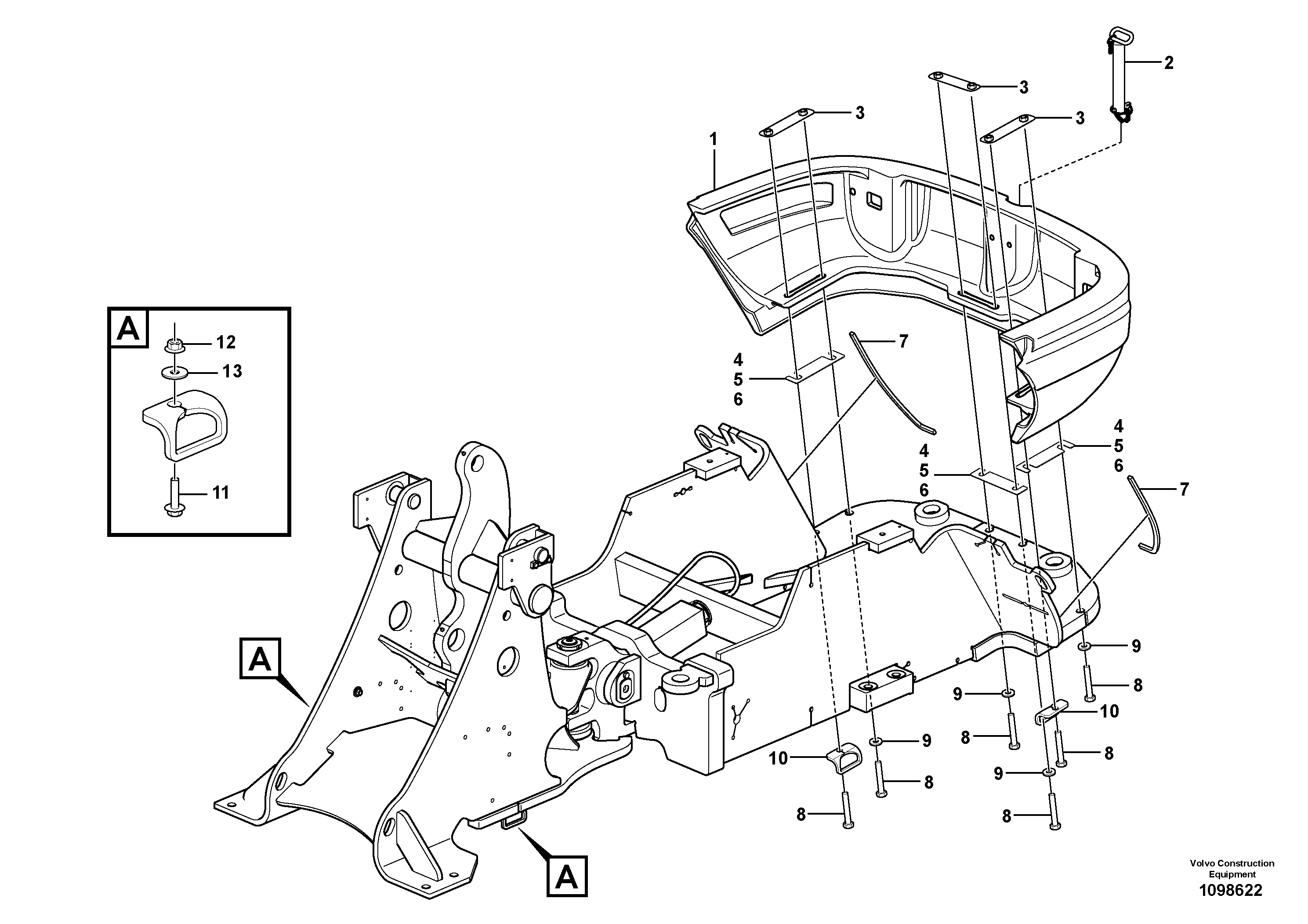 Mounting rail VOE60110269 VOLVO