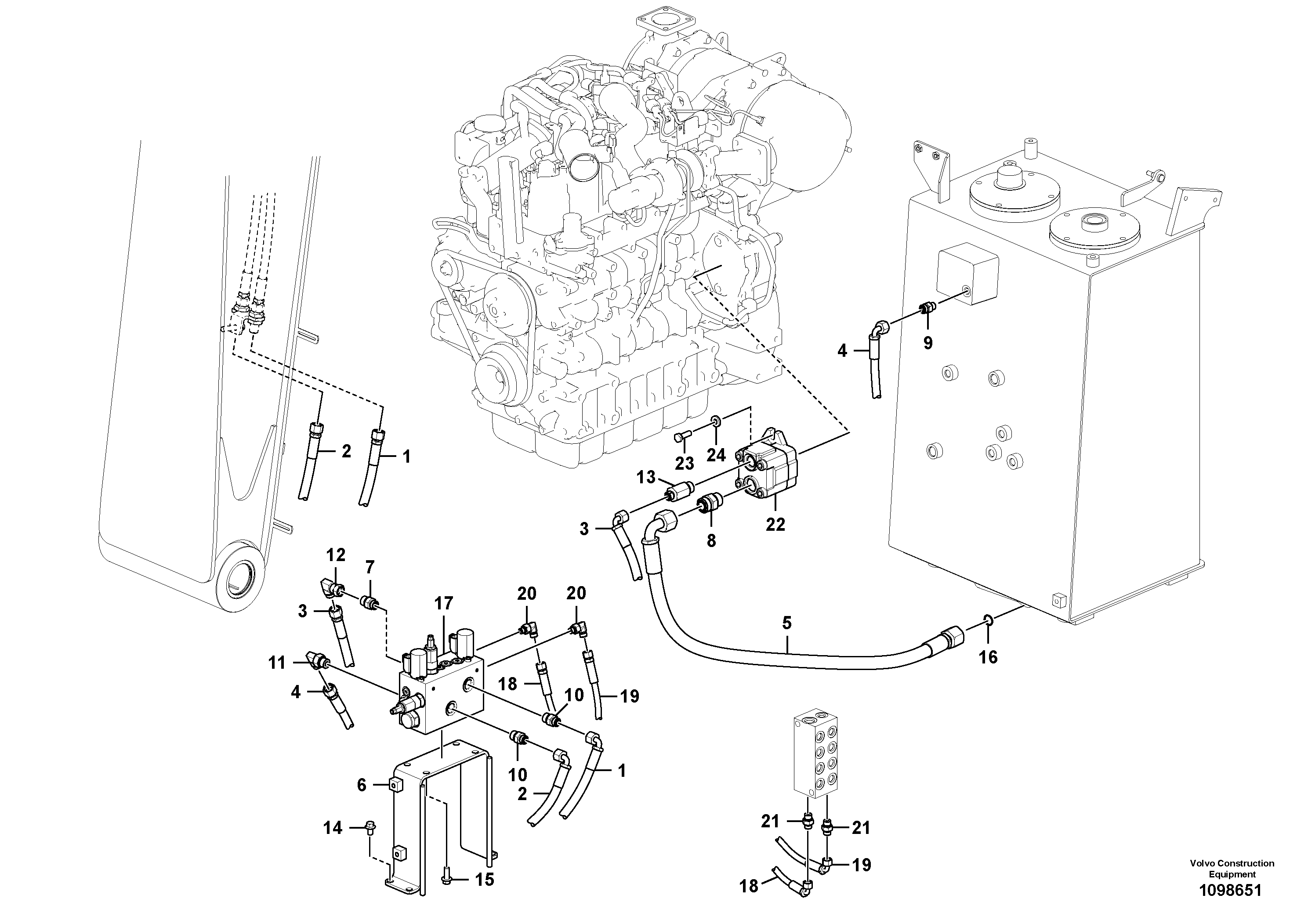 Timing gear casing VOE14736307 VOLVO