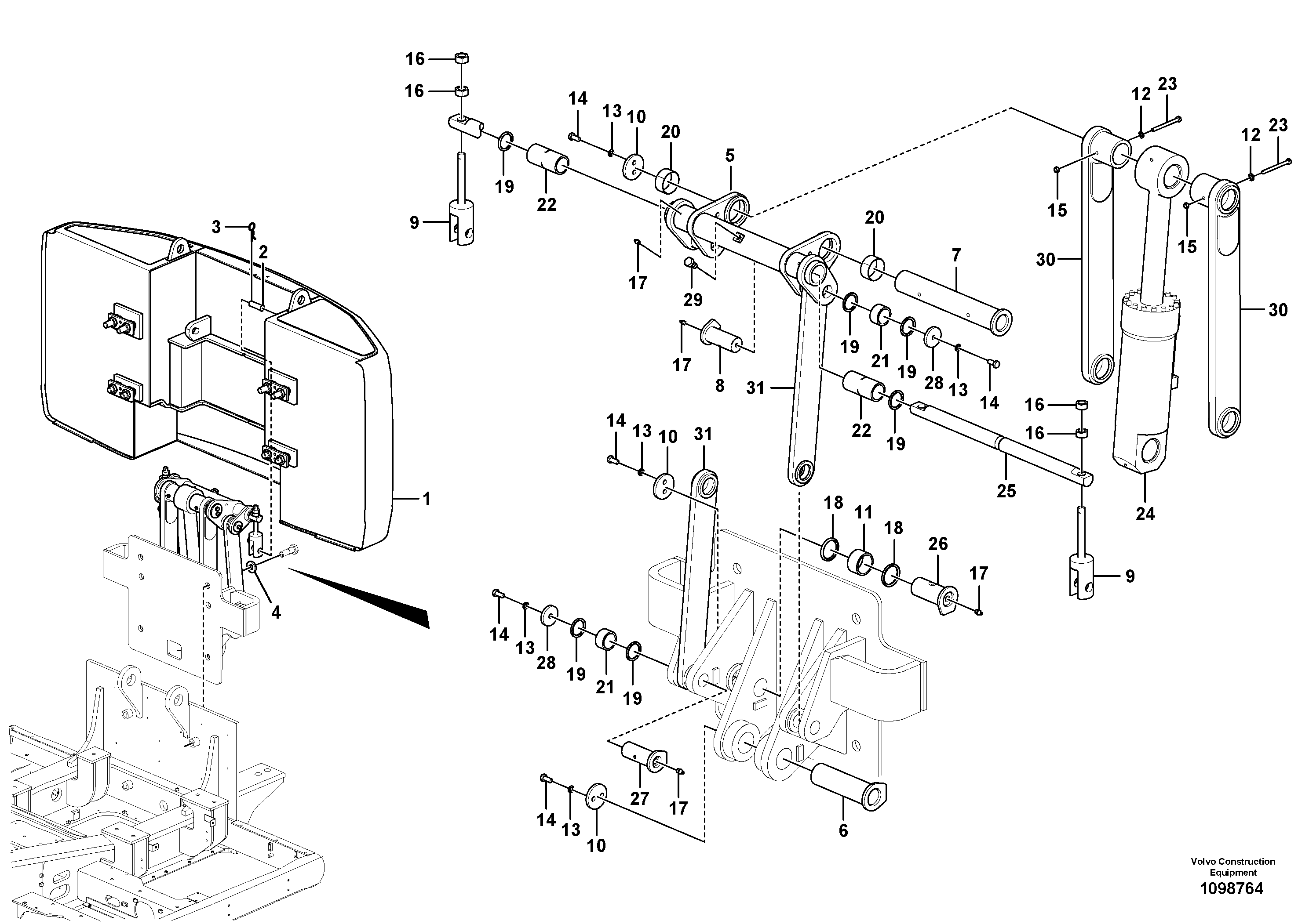 Mounting rail VOE997958 VOLVO