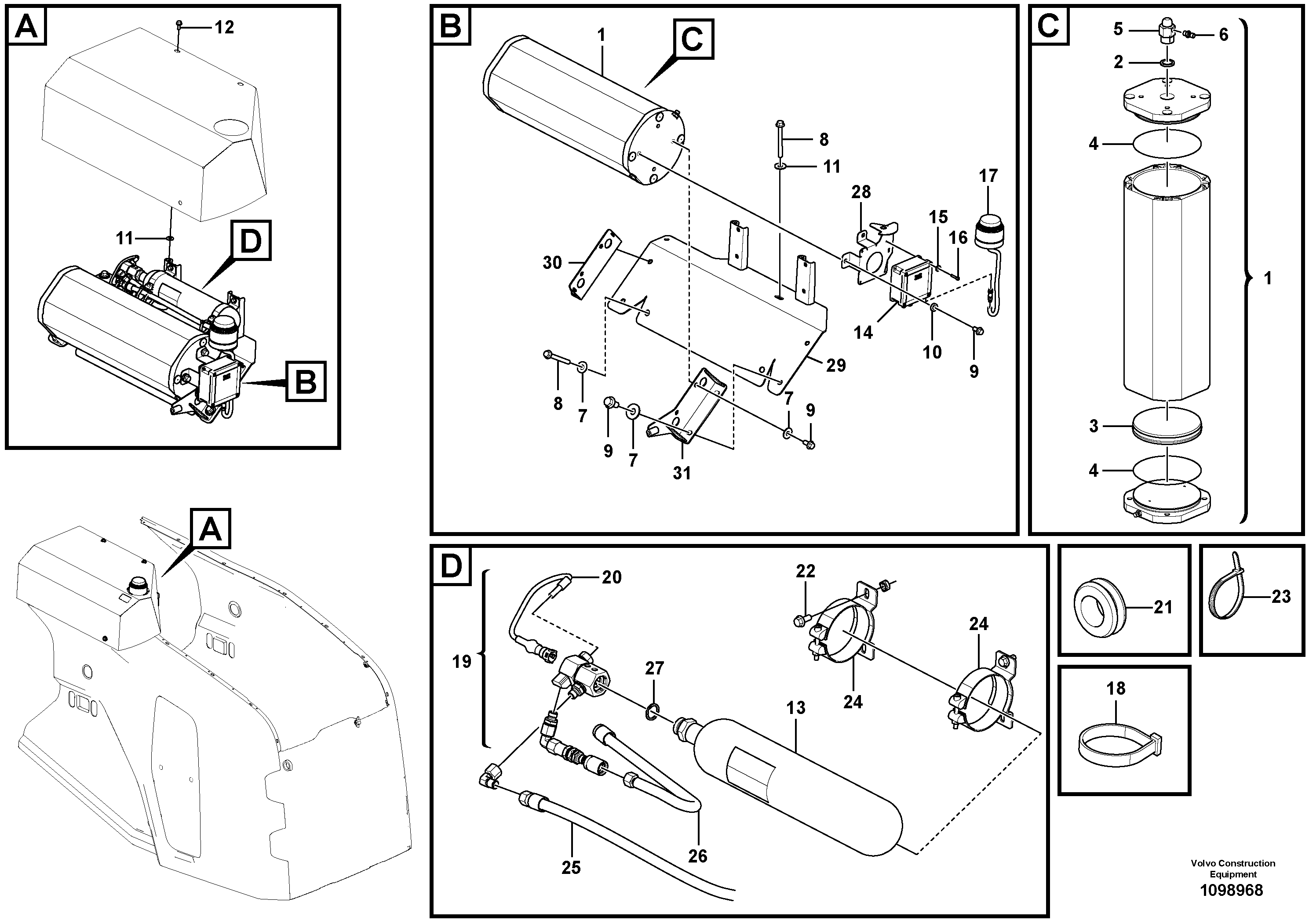 Seat frame VOE16855367 VOLVO