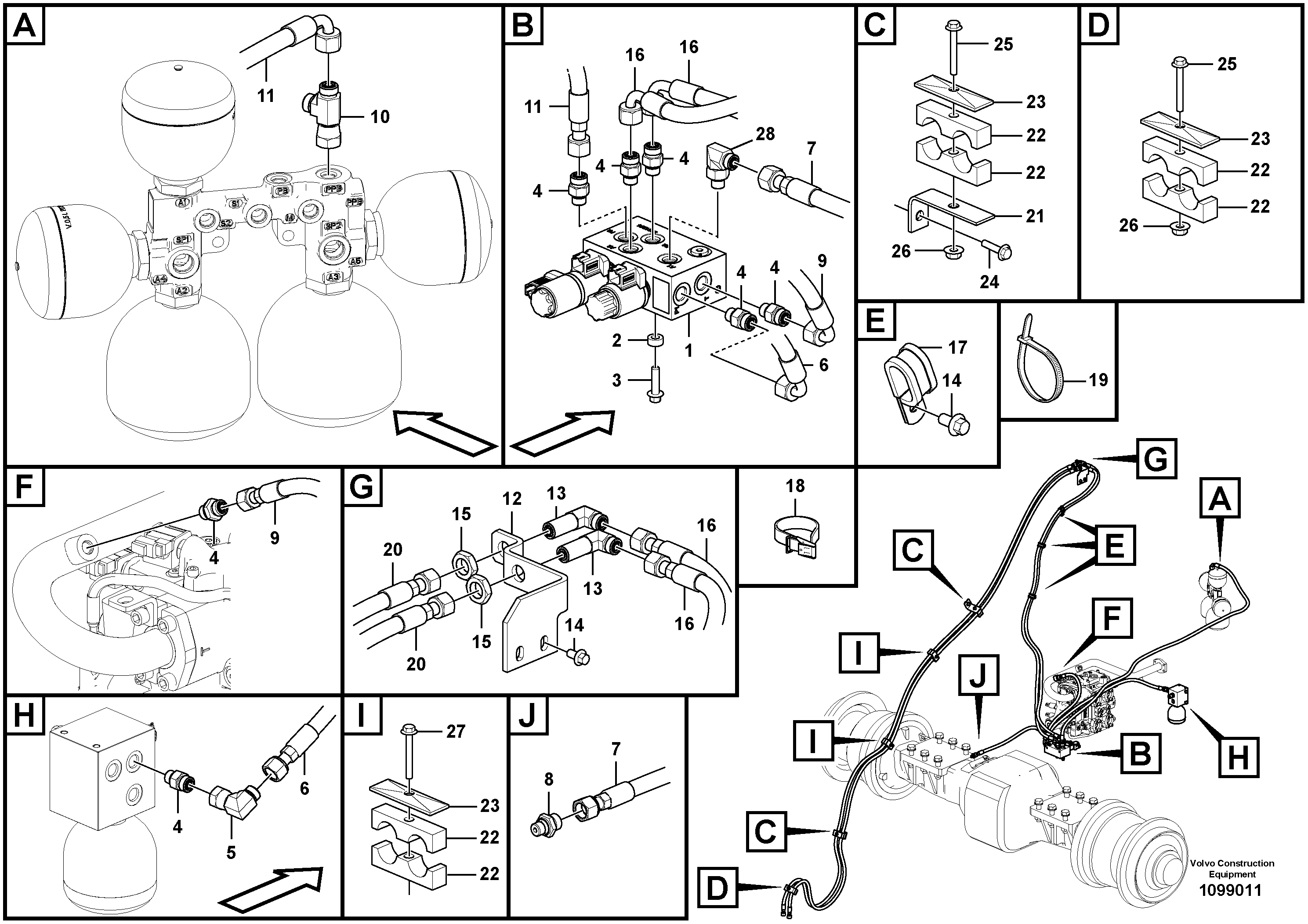 Hose assembly VOE111173121 VOLVO