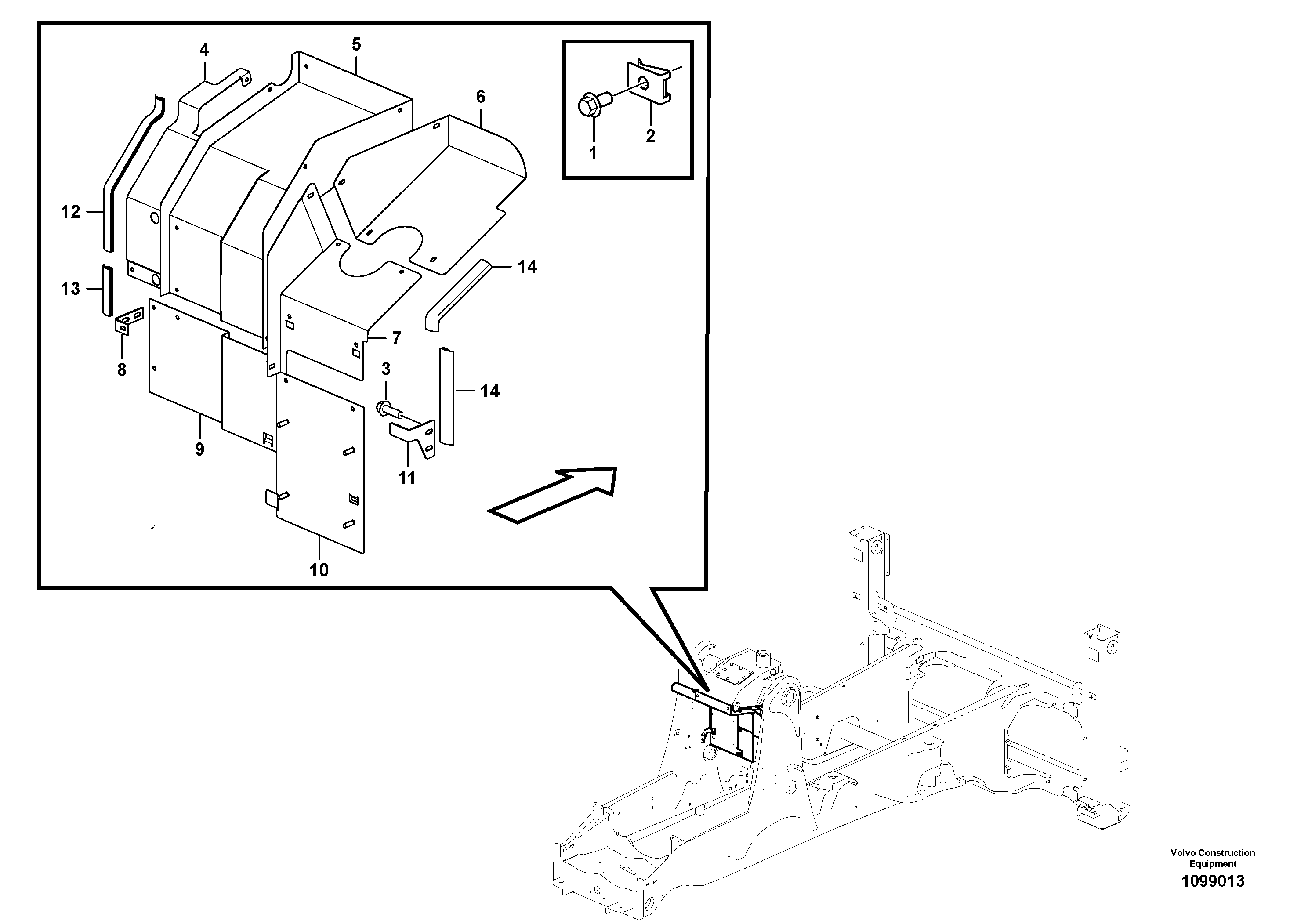Seat frame VOE15655368 VOLVO