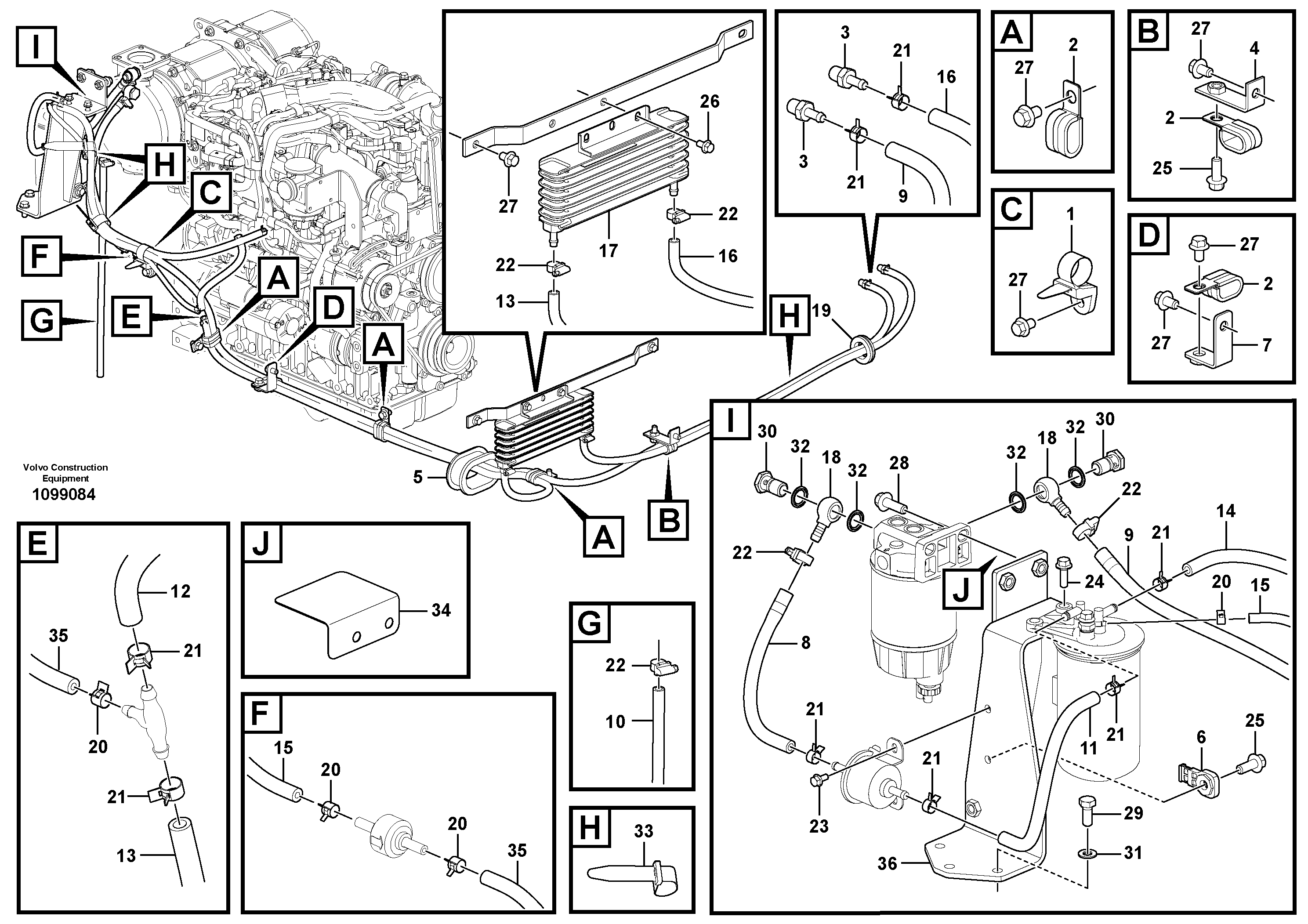 Fuel hose VOE14741007 VOLVO