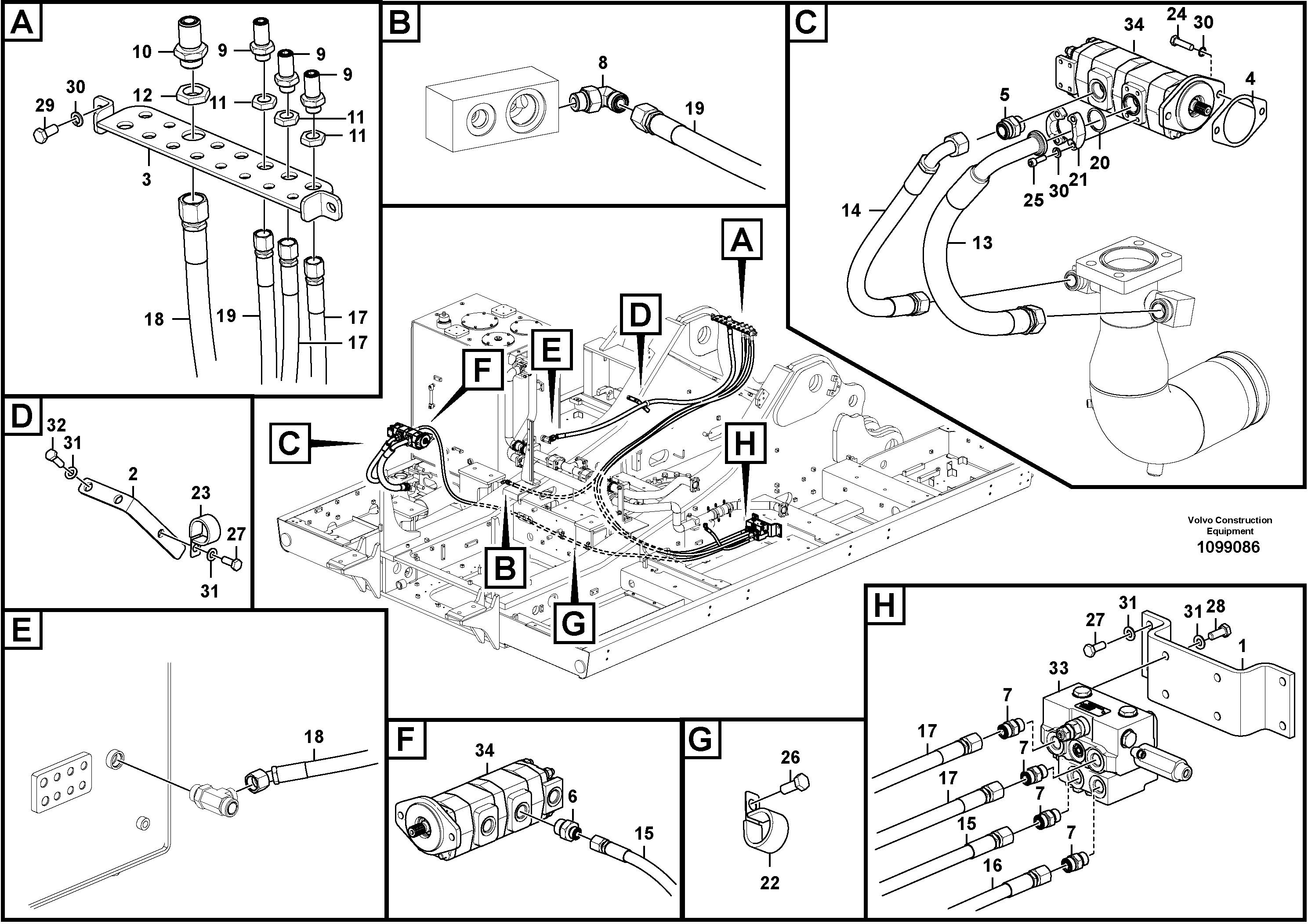 Seat frame VOE14736012 VOLVO