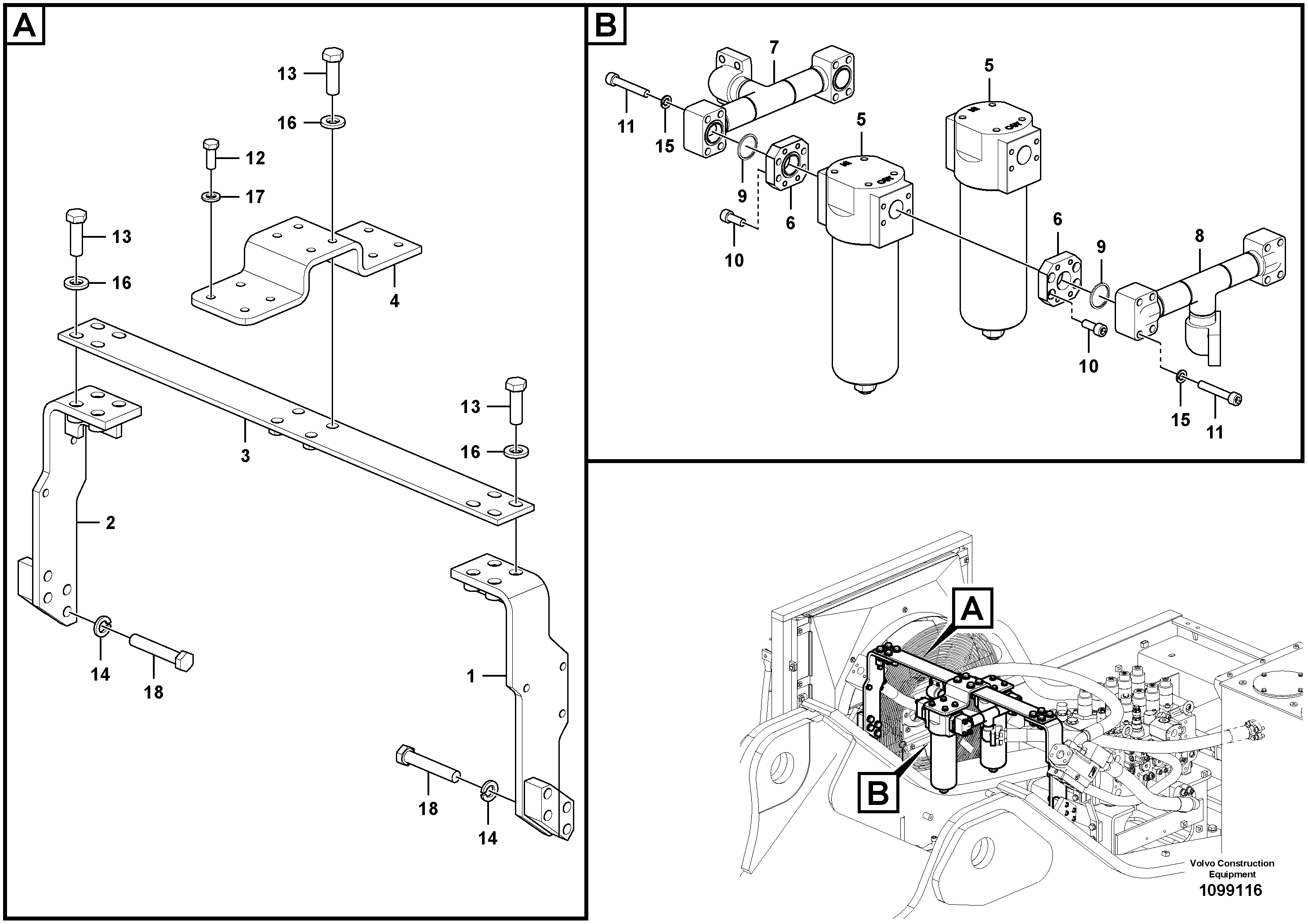 Seat frame VOE14736008 VOLVO