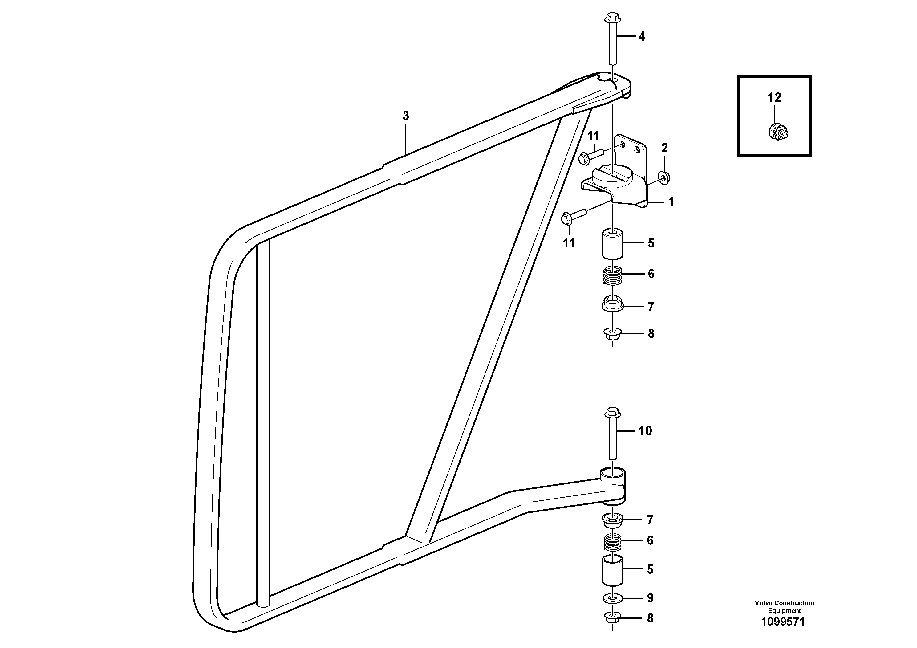 Adjustable boom VOE15093497 VOLVO