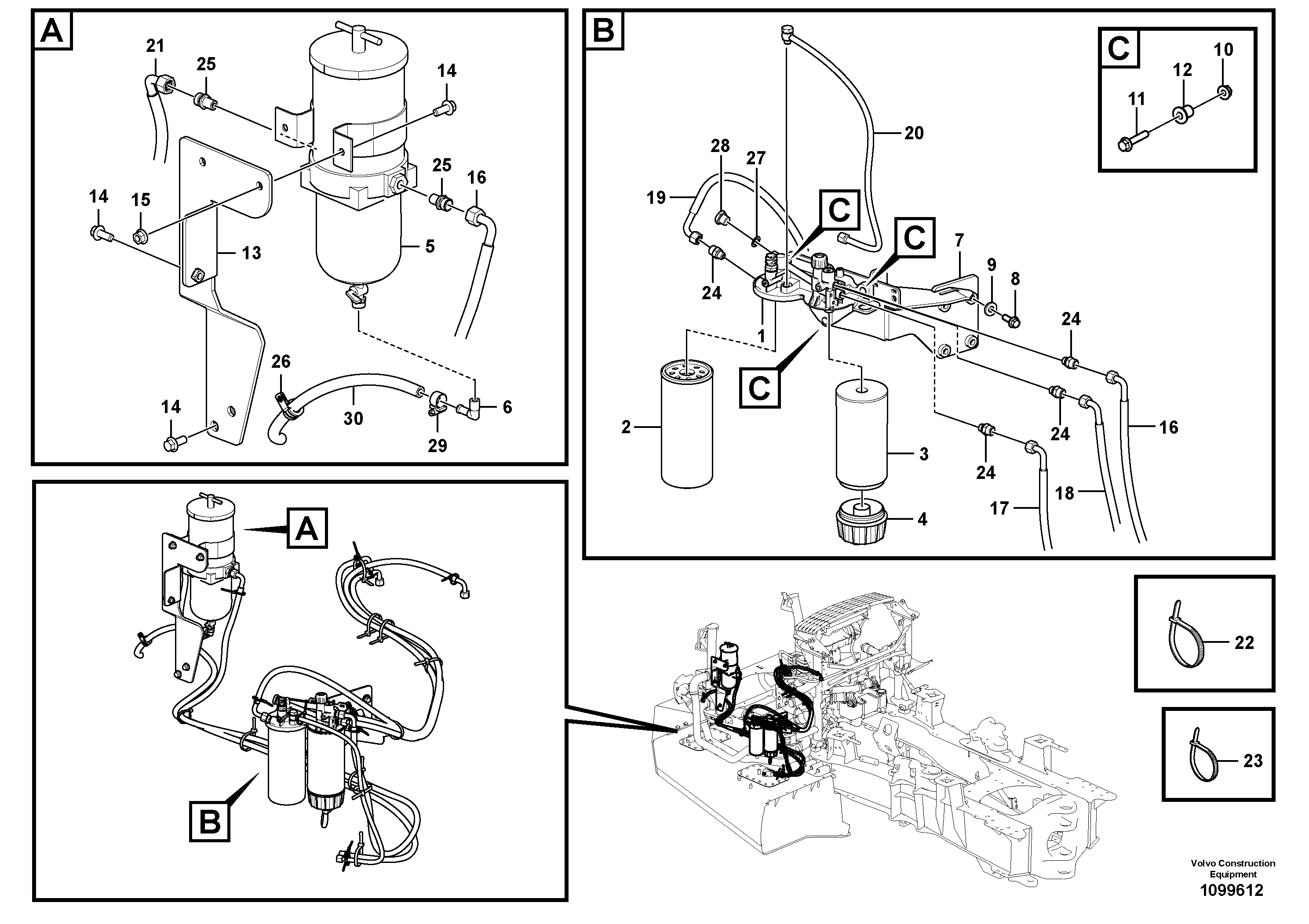 Fuel hose VOE16876351 VOLVO