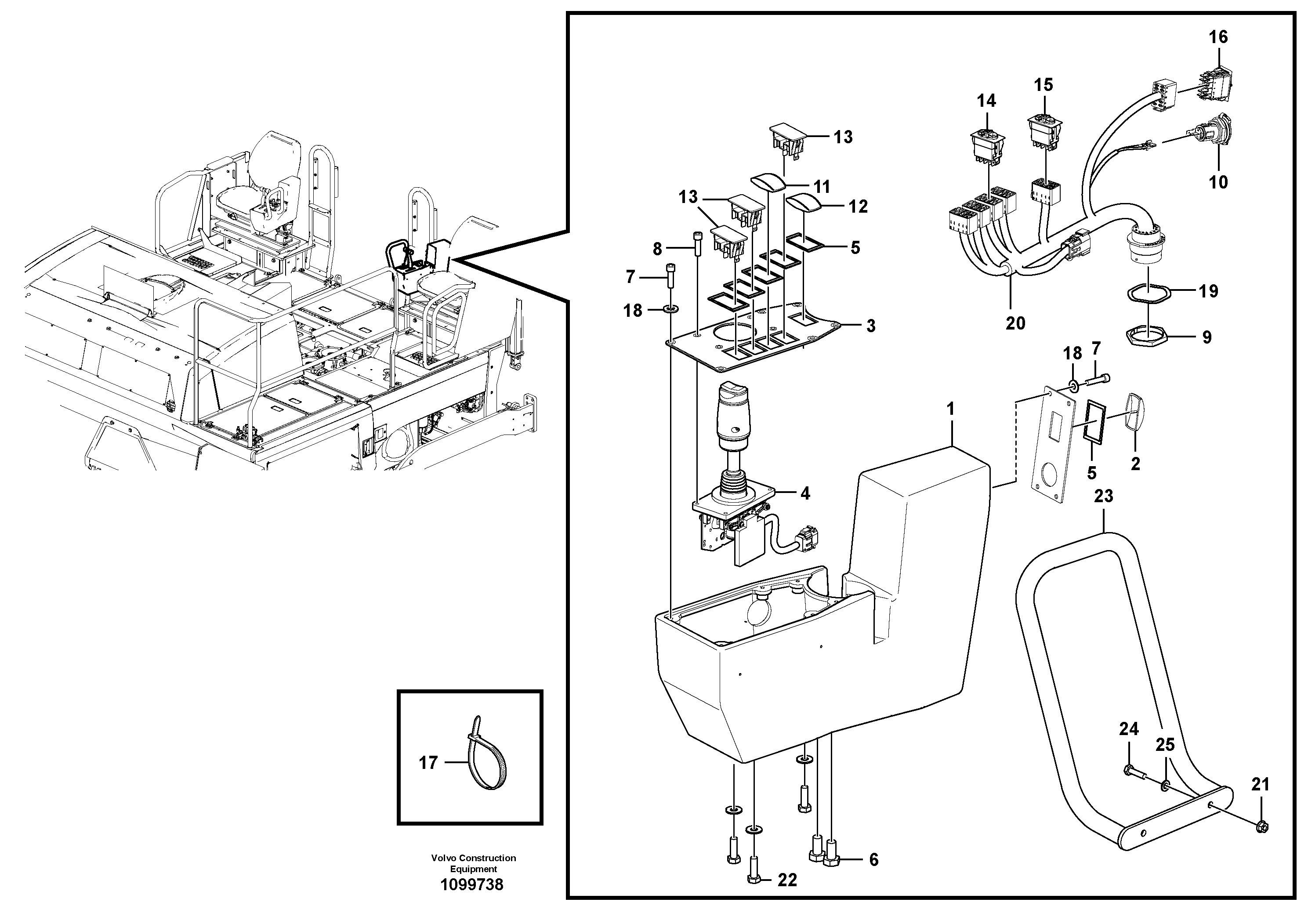 Brake pedal VOE12844303 VOLVO