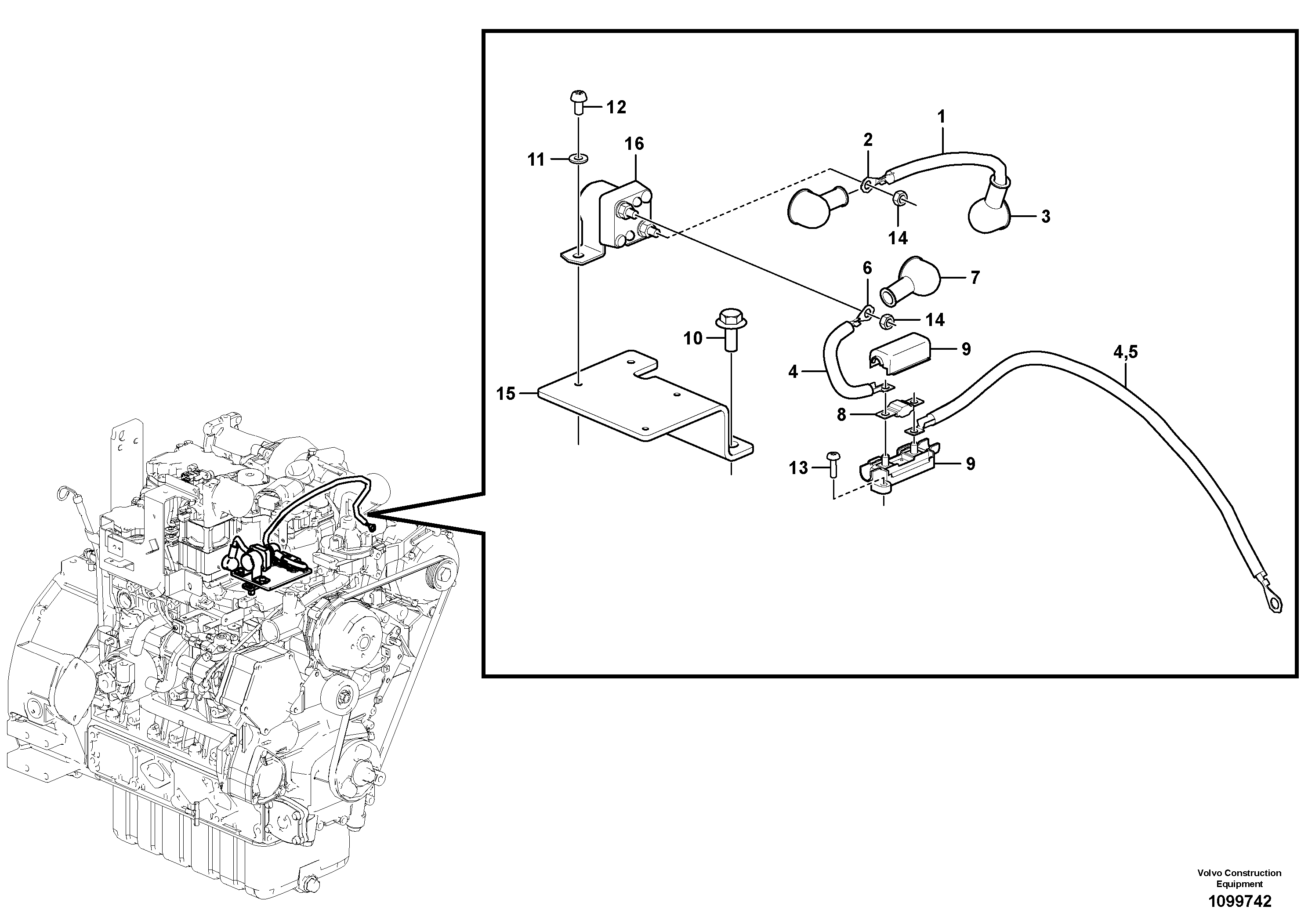 Radio Support VOE14707902 VOLVO