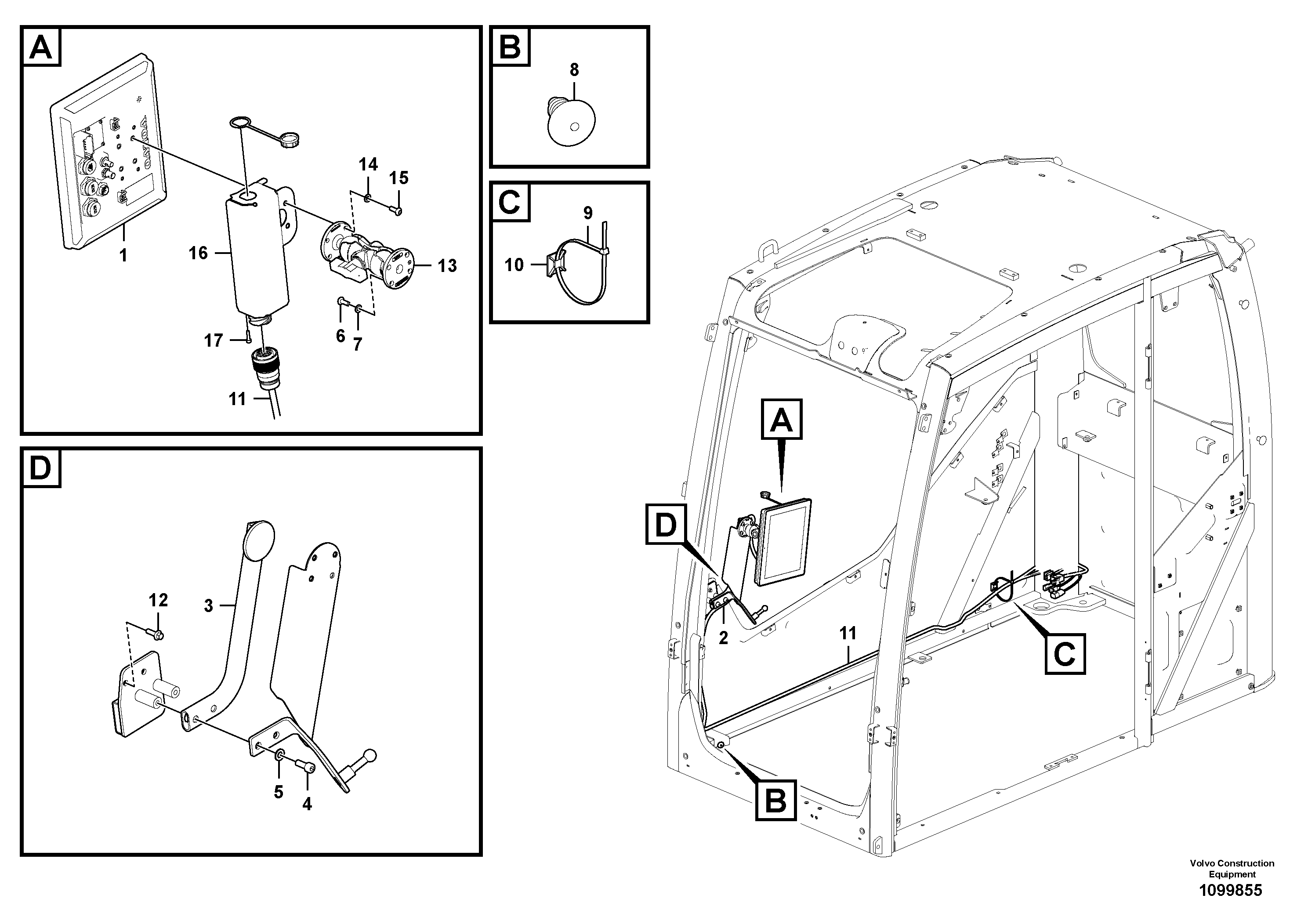 Cable harness,upper.s VOE14708750 VOLVO